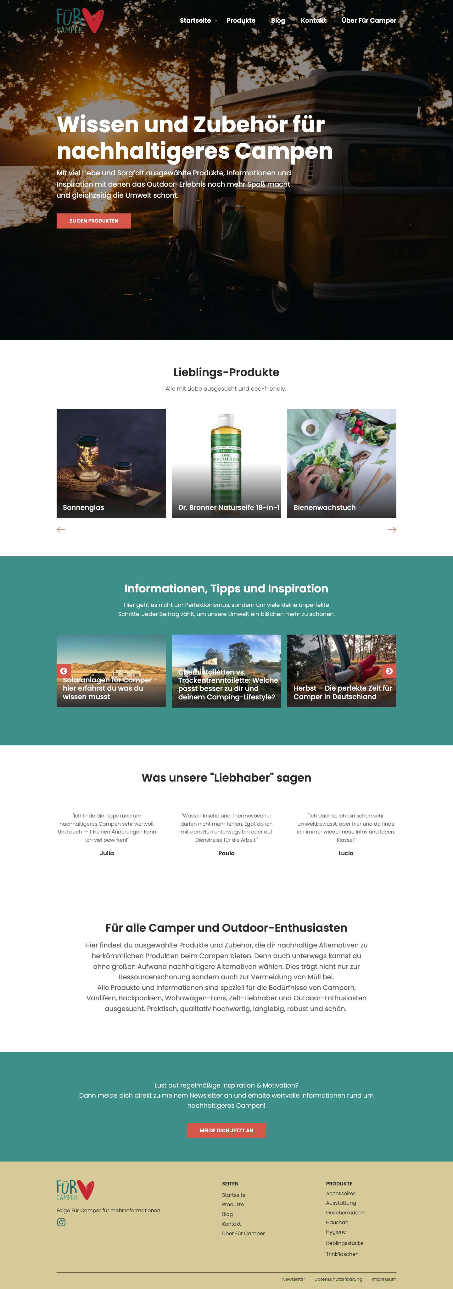 Wissen und Zubehör für deinen nachhaltigeren Camping Lifestyleth-listclosearrow-circle-o-downchevron-circle-leftchevron-circle-rightinstagramarrow-leftarrow-right - Full Screenshot