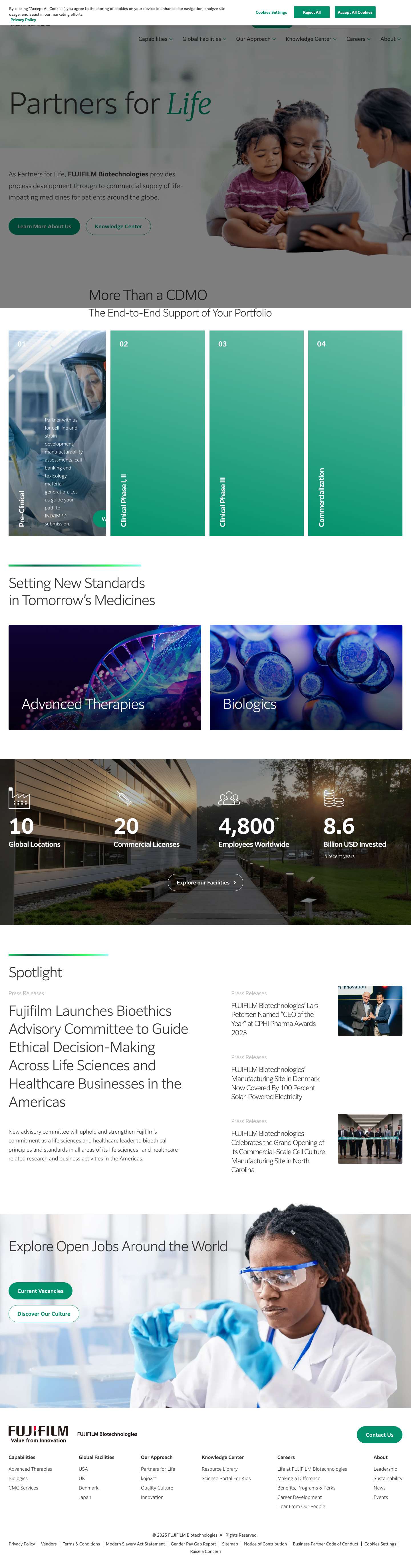 FUJIFILM Biotechnologies - Full Screenshot
