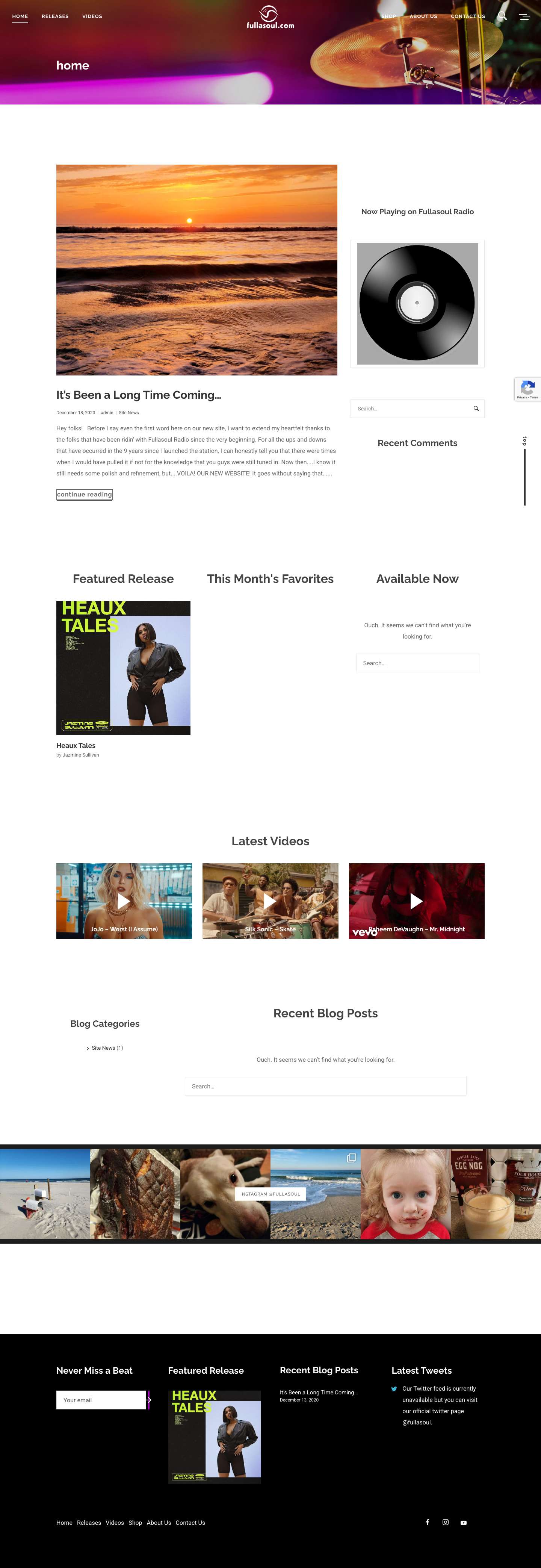 fullasoul.com – Connecting fans of soul, funk and R&B to the music they love… - Full Screenshot