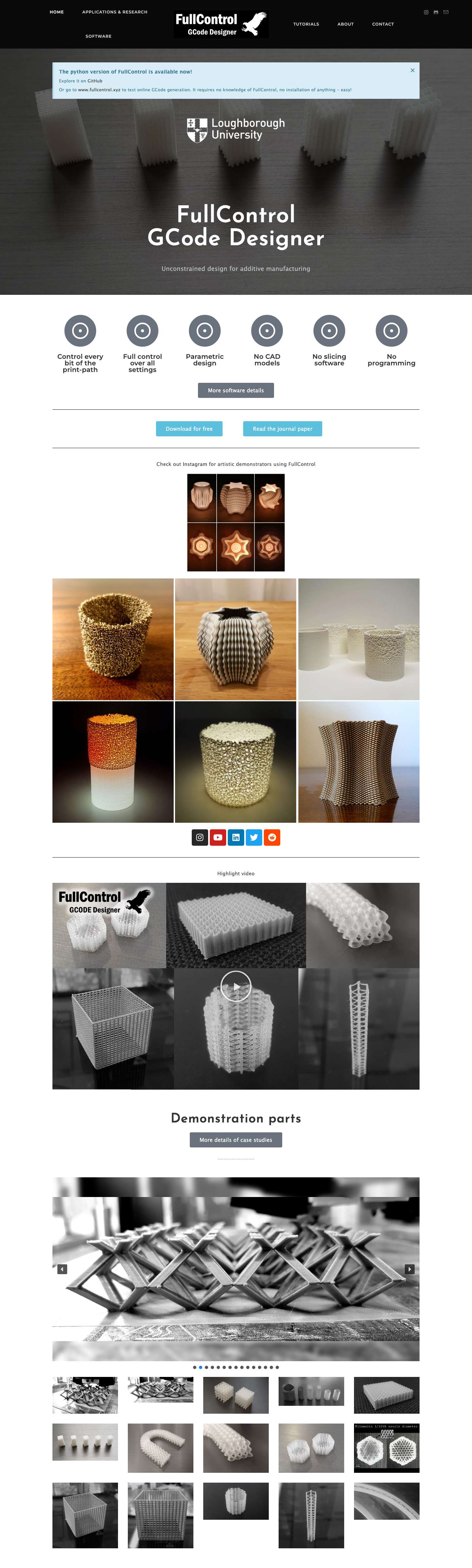 FullControl GCODE Designer – Unconstrained design - Full Screenshot