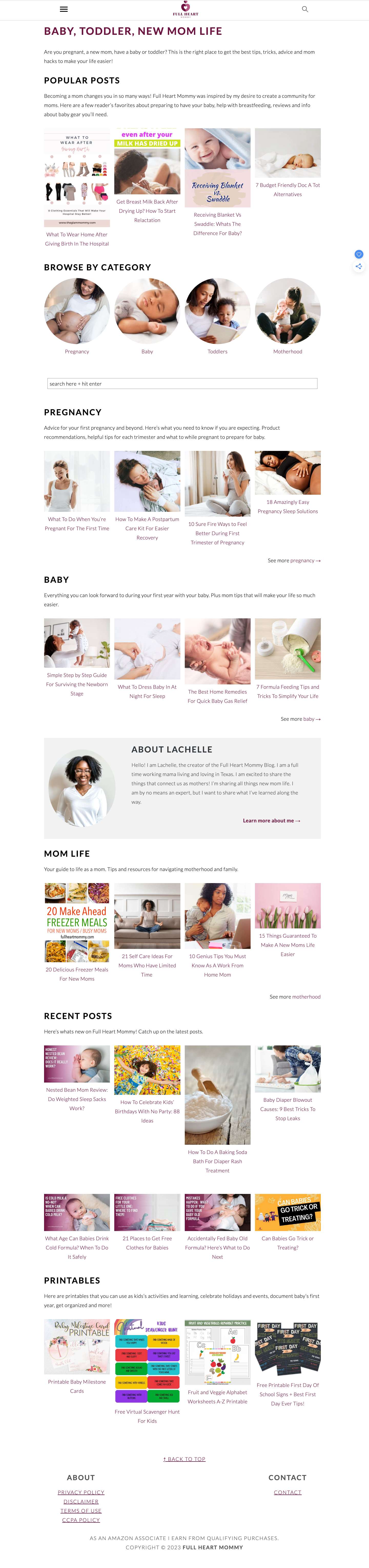 Baby, Toddler, New Mom Life - Full Heart Mommymenu iconsearch iconFacebookInstagramPinterestTwitter - Full Screenshot
