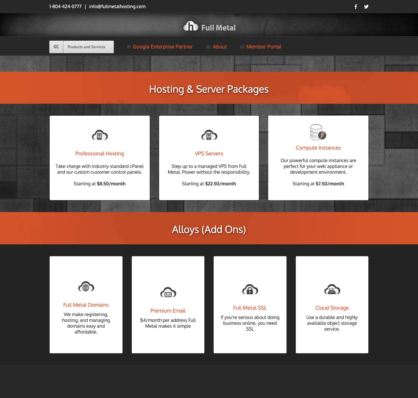 Hosting in Richmond Va - Full Service Hosting provider - Full Screenshot