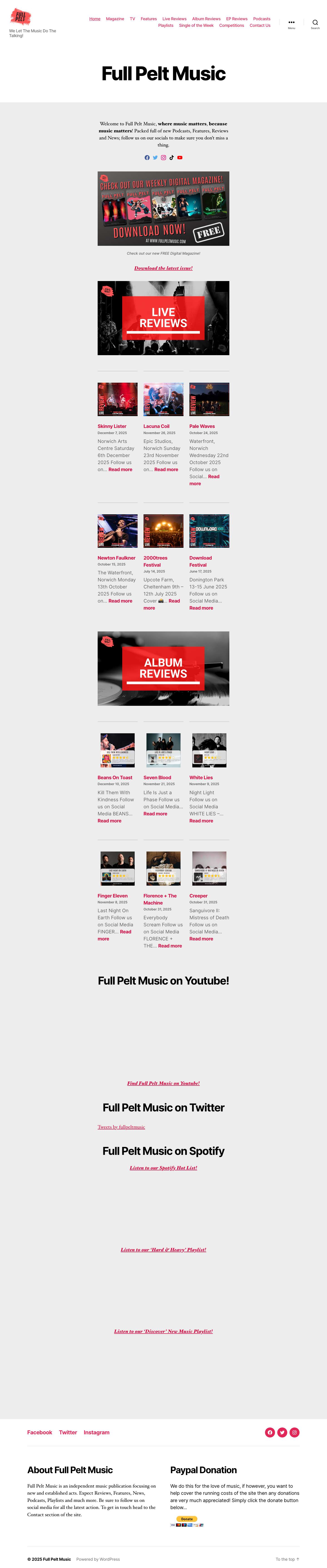 Full Pelt Music Home - Full Pelt Music - Full Screenshot