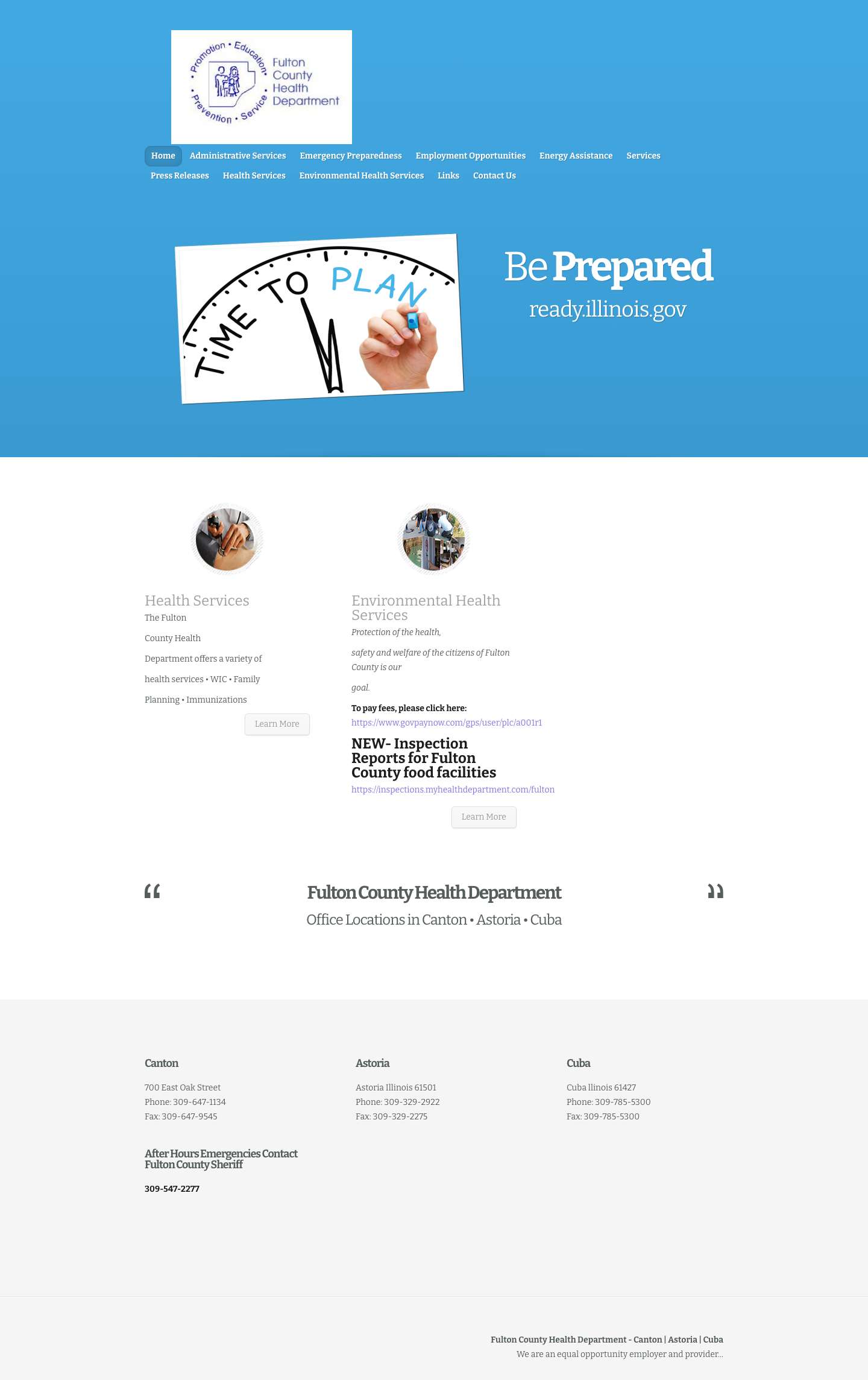 | Fulton County Health Department - Full Screenshot