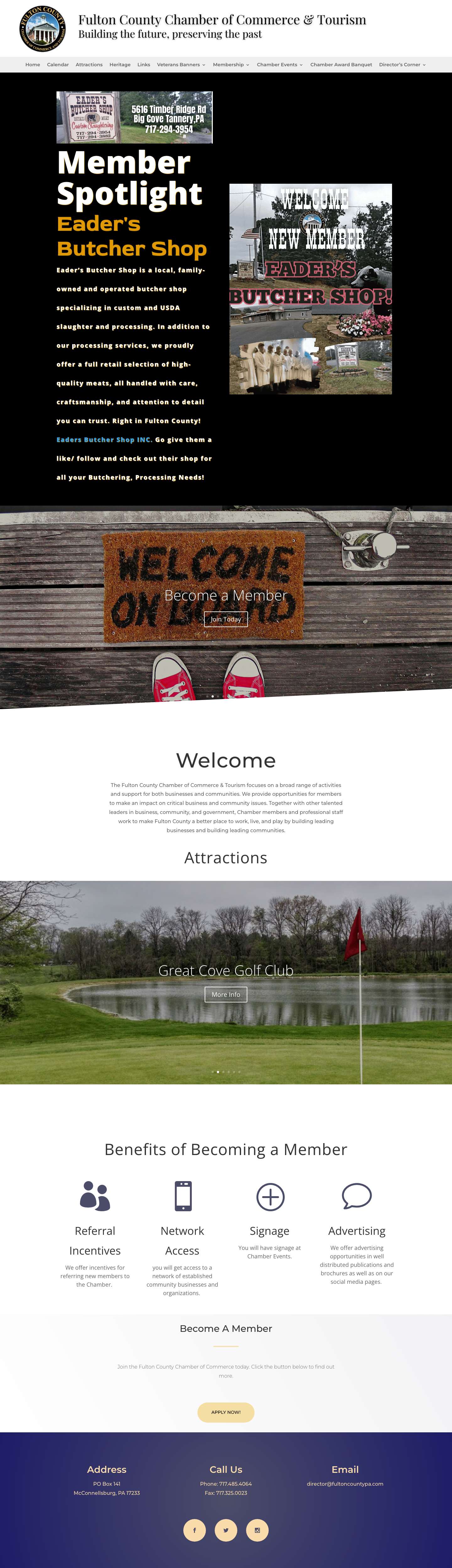 Fulton County Chamber of Commerce & Tourism | - Full Screenshot