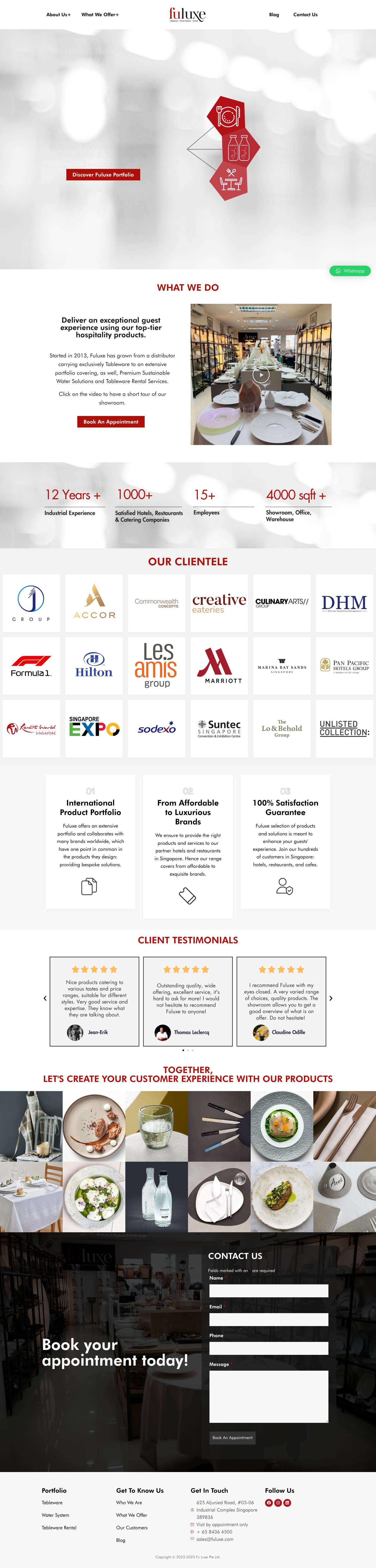 Fuluxe: Your Partner for Hospitality Solutions in Singapore - Full Screenshot