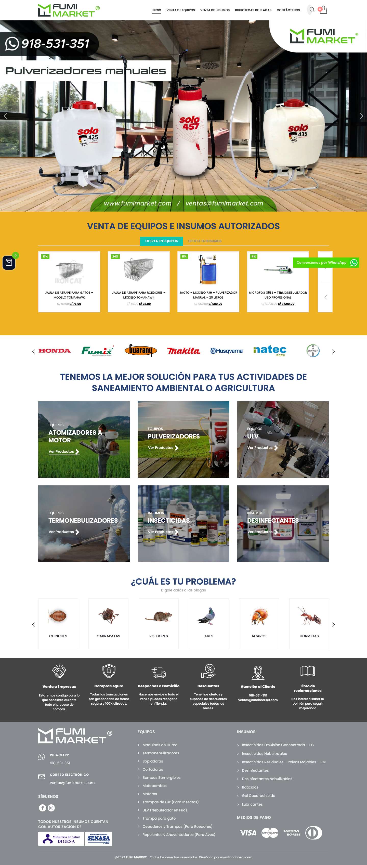 Fumi Market – Venta de Equipos e Insumos para Saneamiento - Full Screenshot