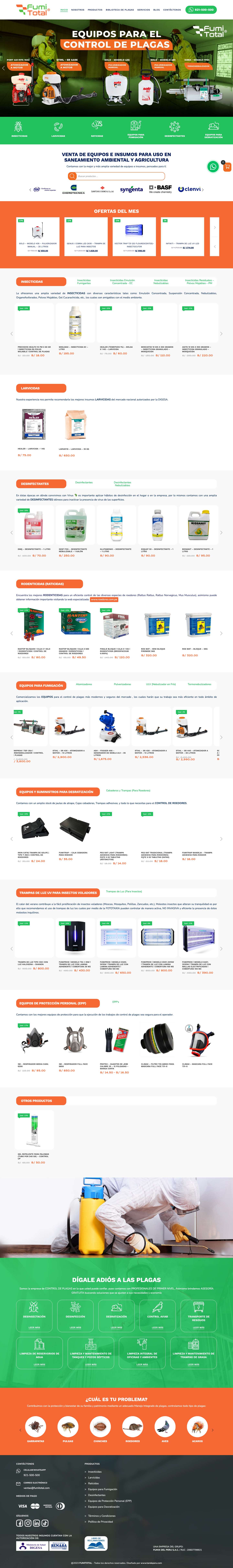 Fumi Total – Equipos e Insumos para Fumigación - Full Screenshot