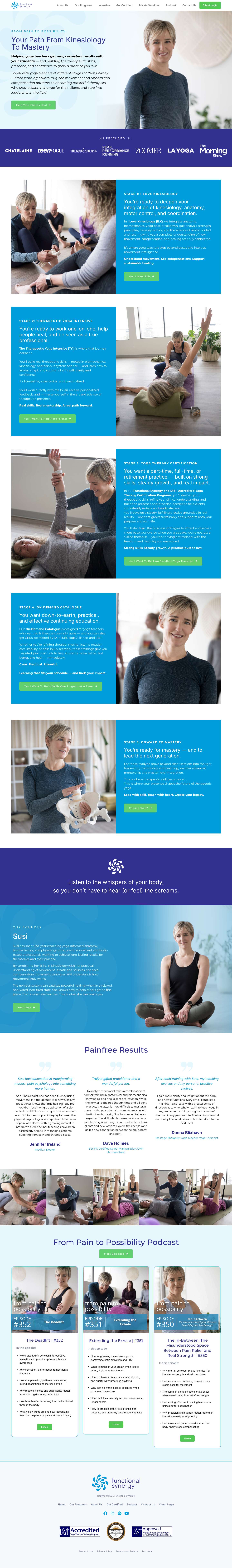 Yoga Therapy | Functional Synergy - Full Screenshot