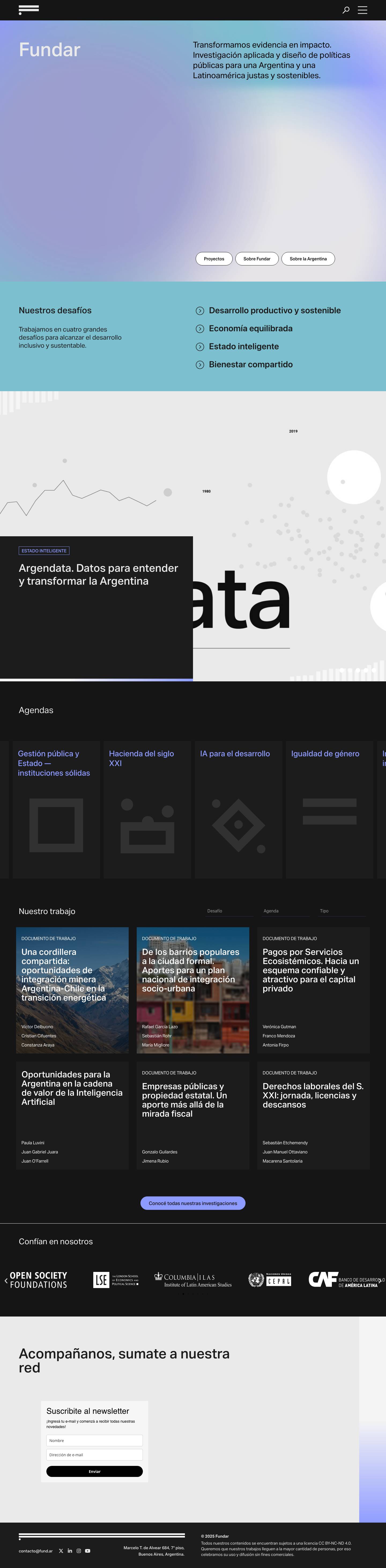 Inicio · Fundar - Full Screenshot