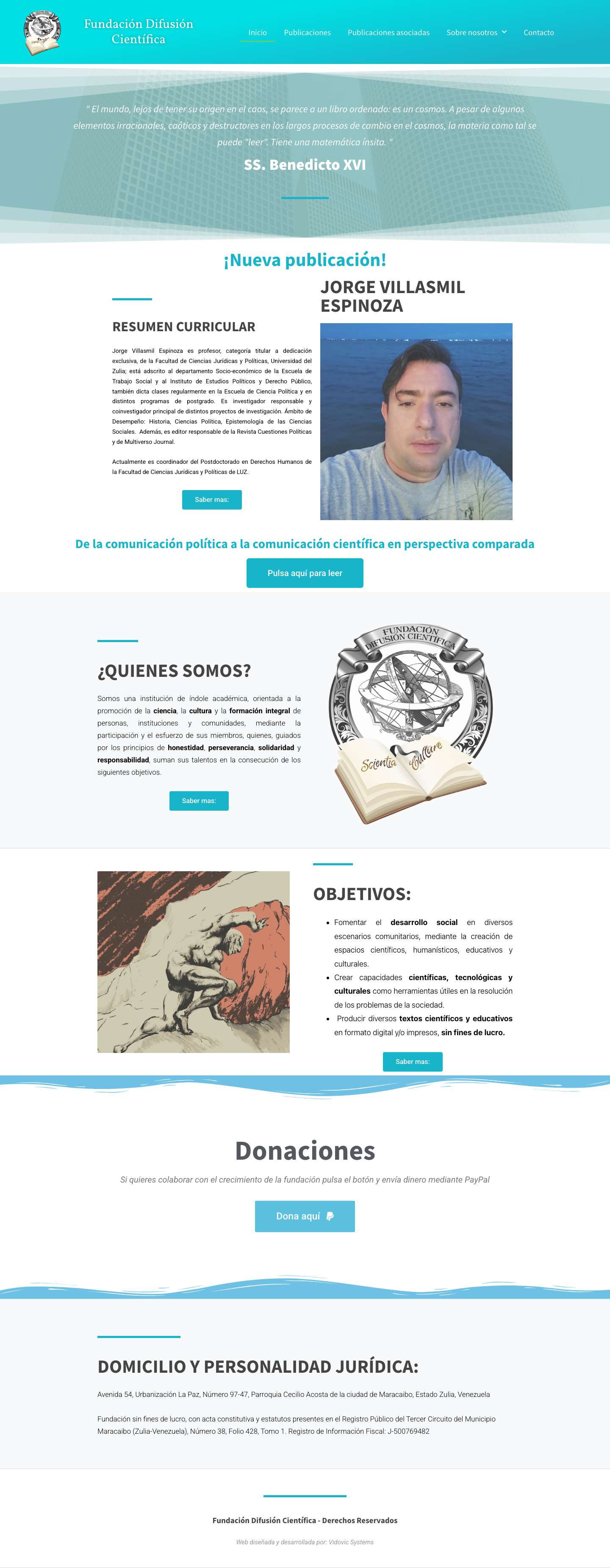 Fundación Difusión Científica – Fundación Difusión Científica - Full Screenshot