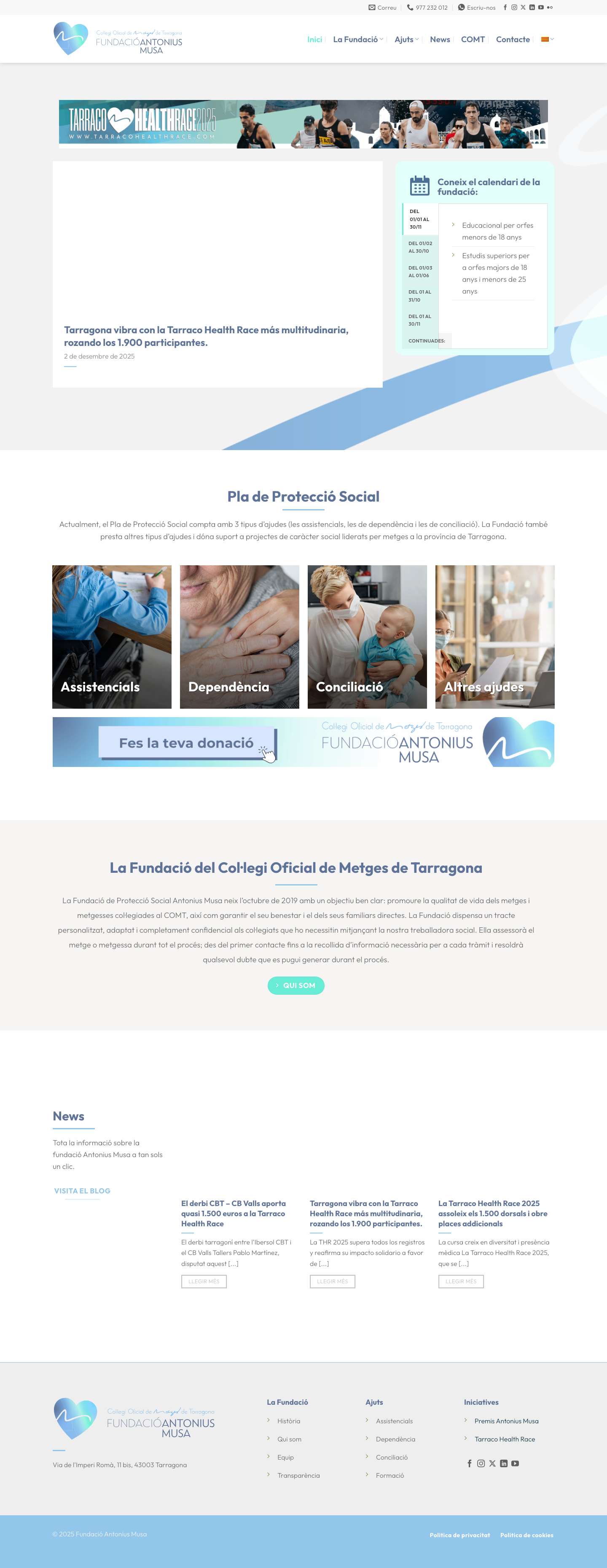 Home - Fundació Antonius Musa - Full Screenshot