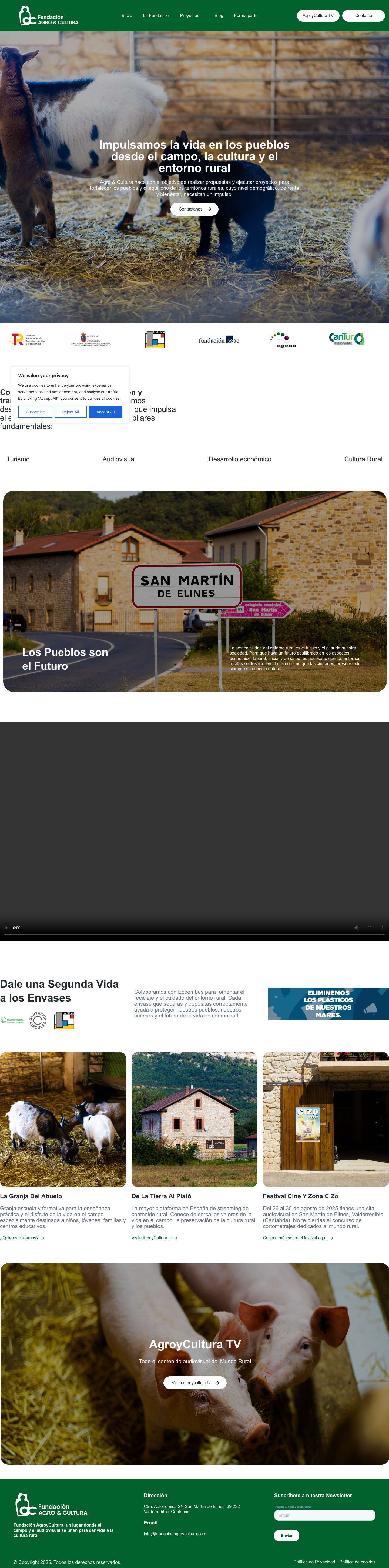 Inicio - Fundacion AgroyCultura - Full Screenshot