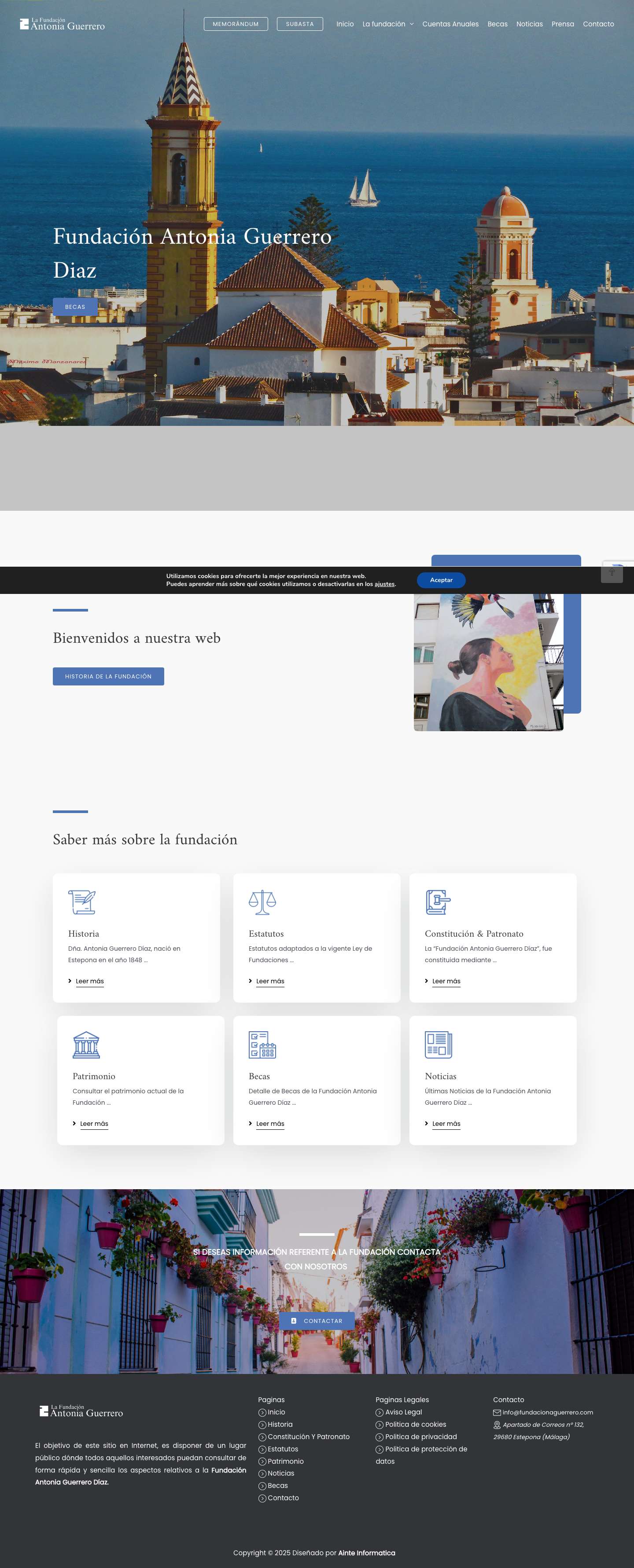 Inicio - La Fundación Antonia Guerrero - Full Screenshot