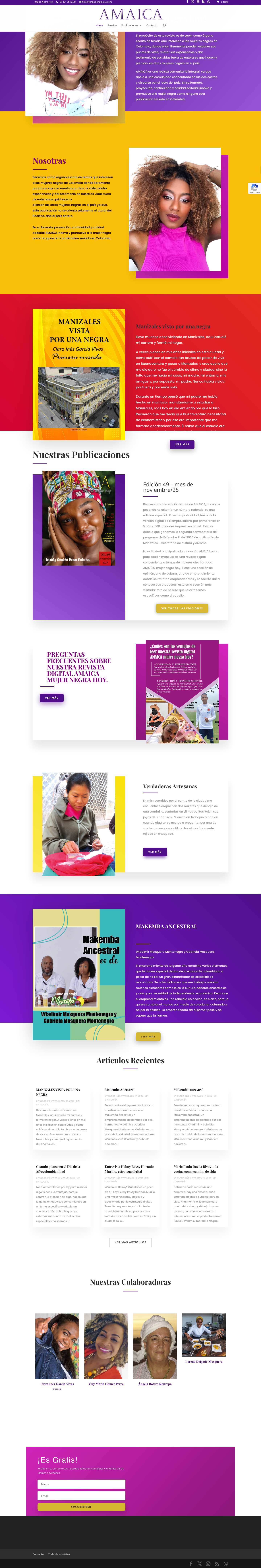 Home - http://fundacionamaica.com - Full Screenshot