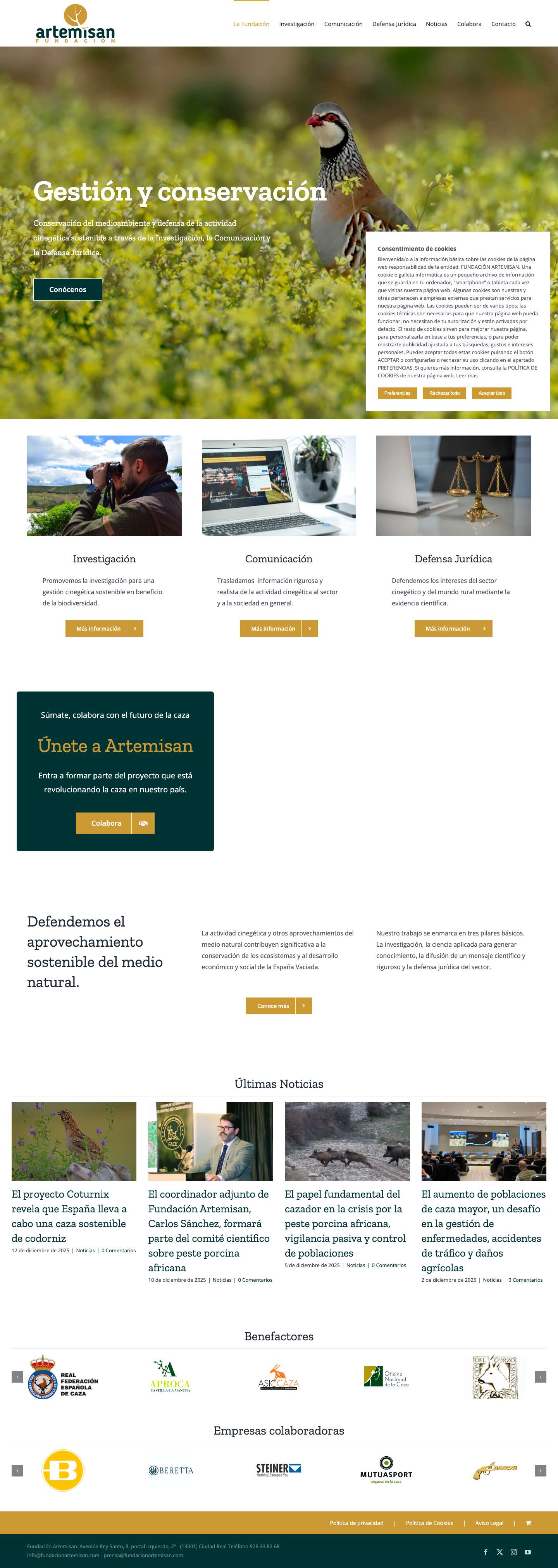 Inicio - Fundación Artemisan - Full Screenshot