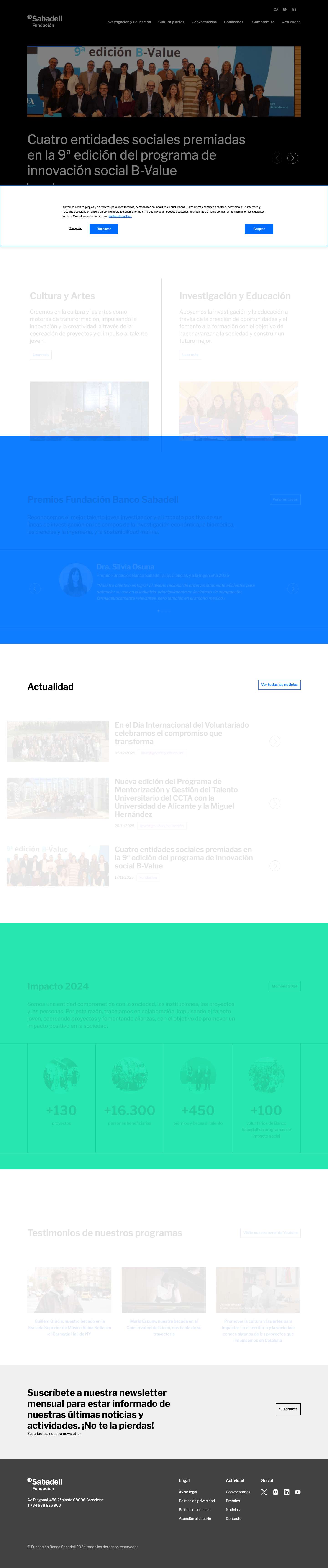 Inicio - Fundación Banco Sabadell - Full Screenshot