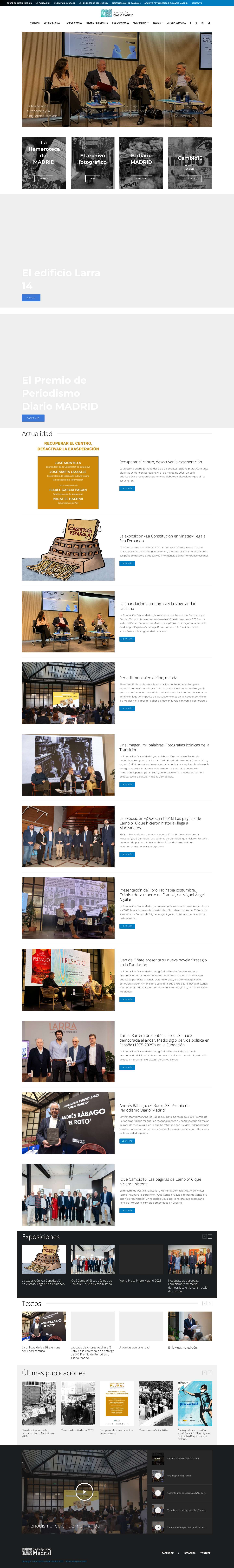 Fundacion Diario Madrid – Web de la Fundación del diario ‘Madrid’ - Full Screenshot