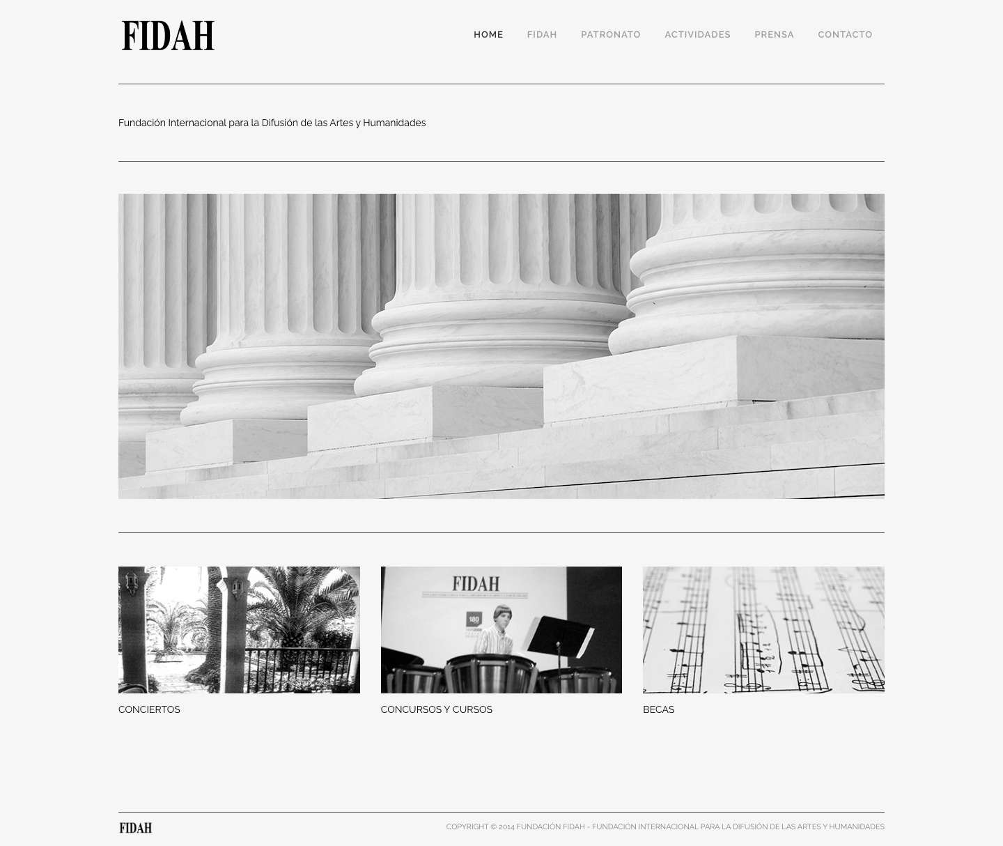 Fidah | Fundación Internacional para la Difusión de las Artes y Humanidades - Full Screenshot