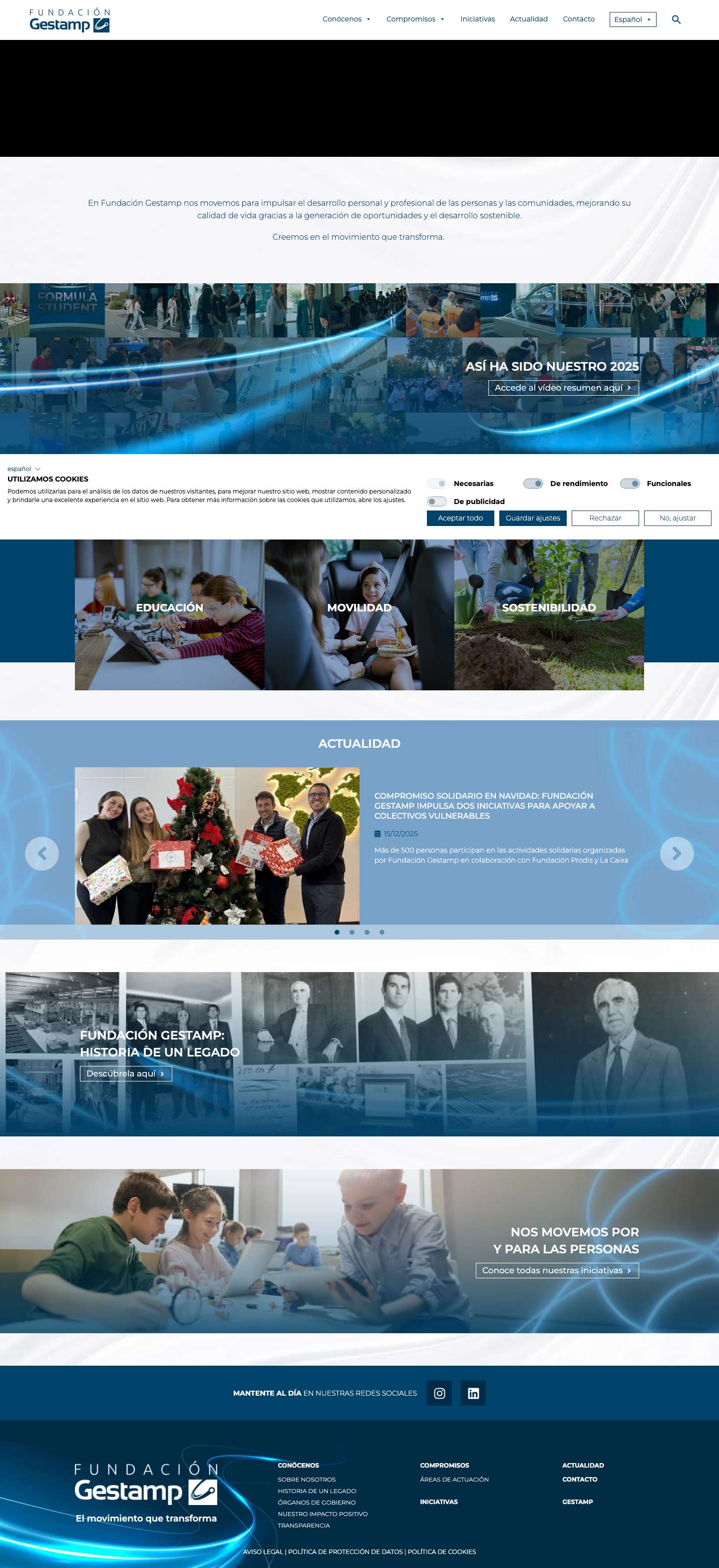 Fundación Gestamp: Impulsando la generación de oportunidadesFundación Gestamp: Impulsando la generación de oportunidades - Full Screenshot