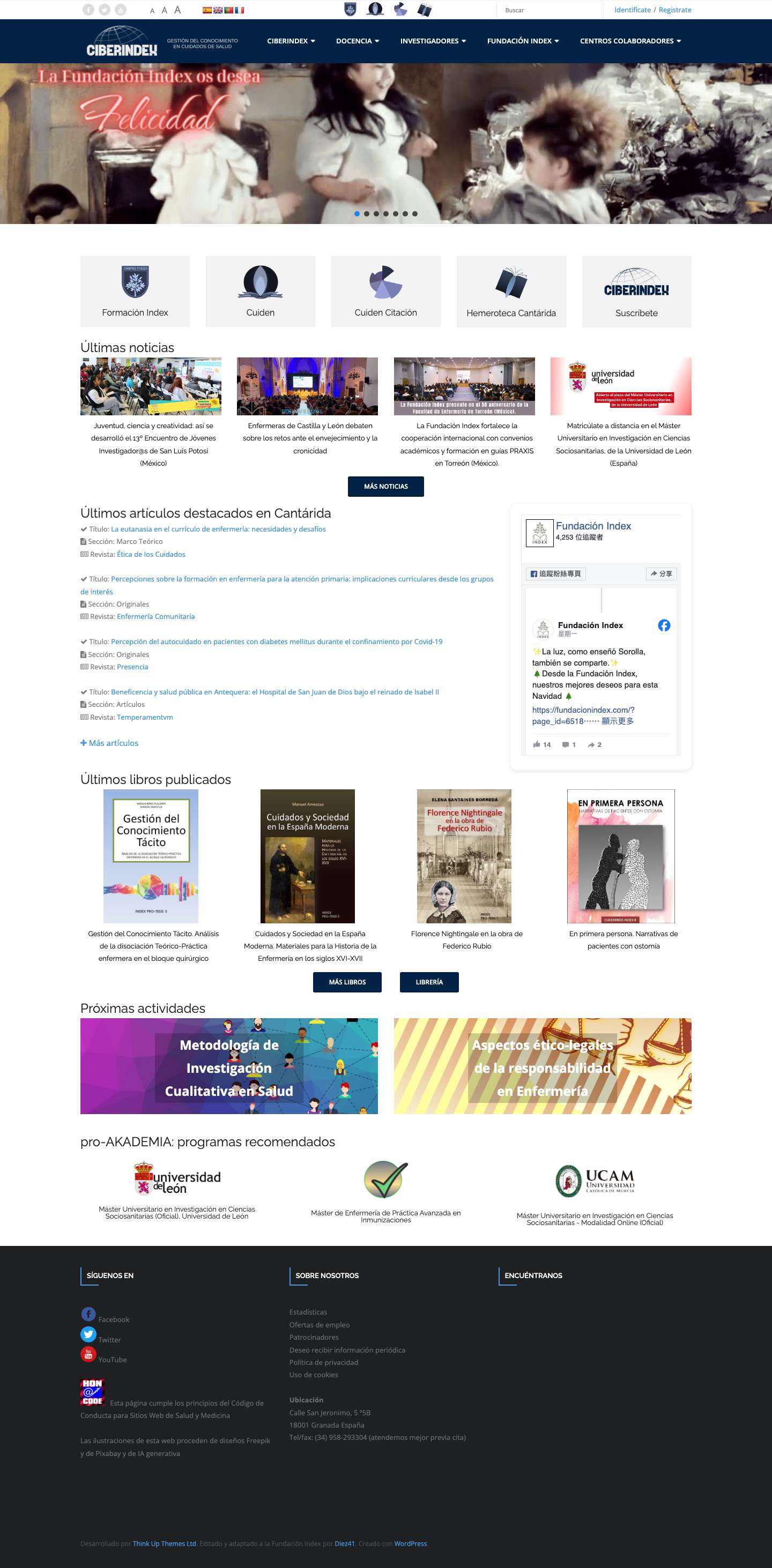 Ciberindex – Web de la Fundación Index - Full Screenshot