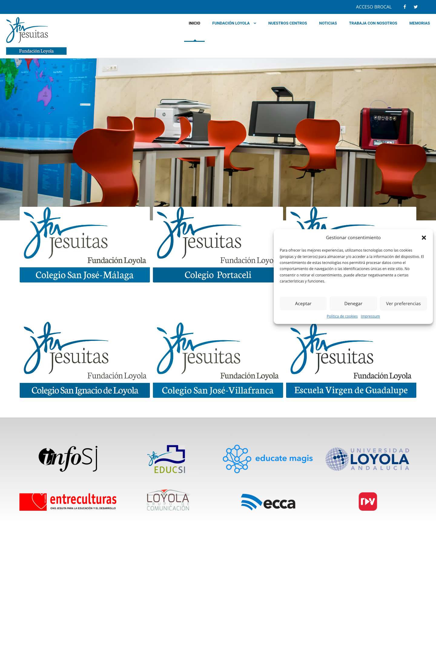 Inicio Fundación Loyola - Educación Andalucía, Canarias y Extremadura - Full Screenshot