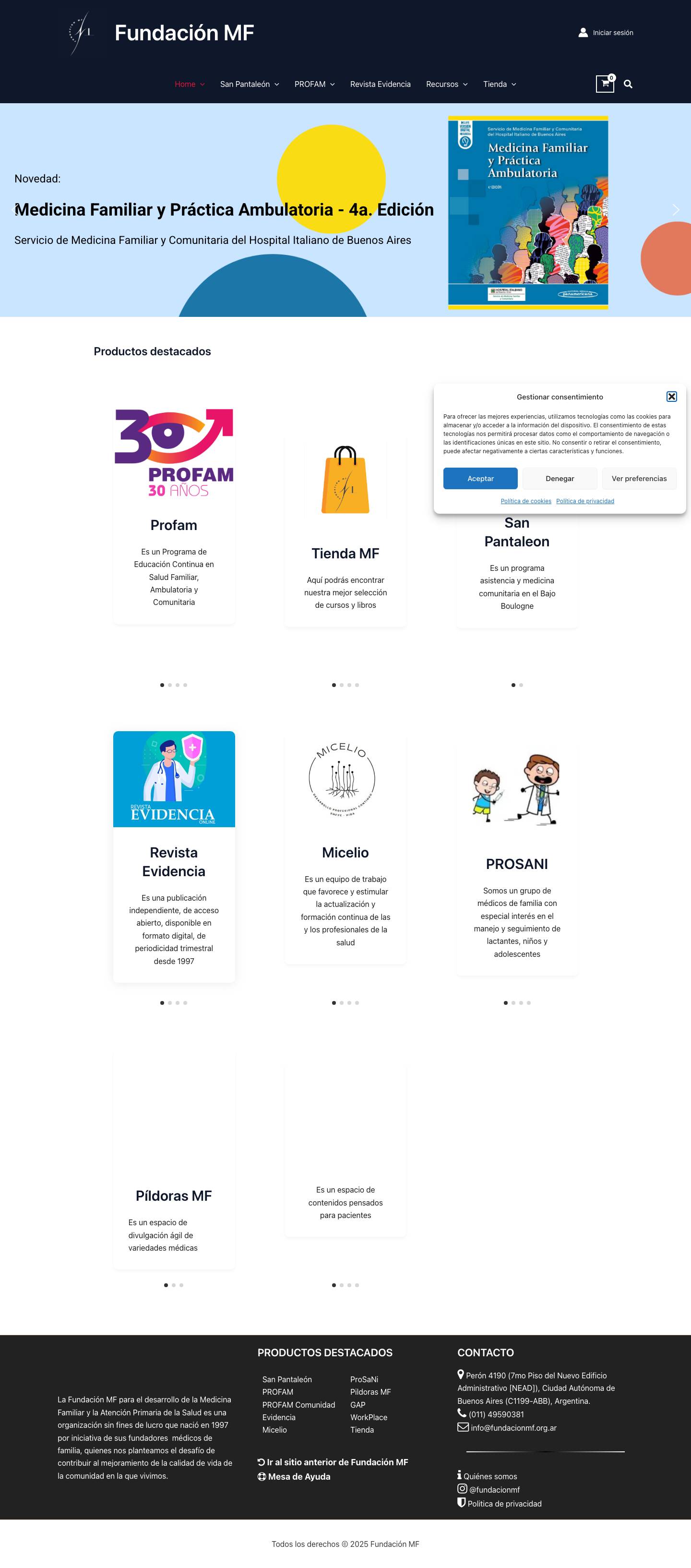 Fundación MF – Fundación MF – Para el desarrollo de la Medicina Familiar - Full Screenshot