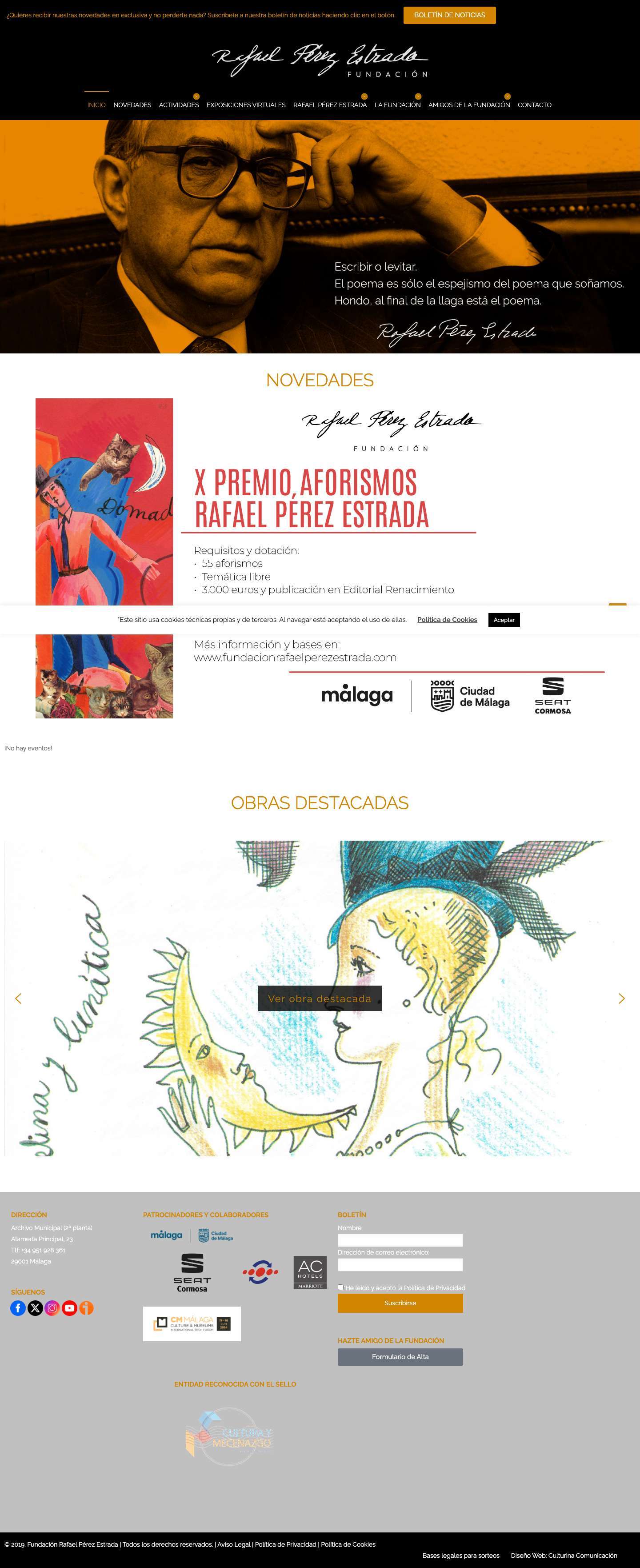 INICIO - FUNDACIÓN RAFAEL PÉREZ ESTRADA - Full Screenshot