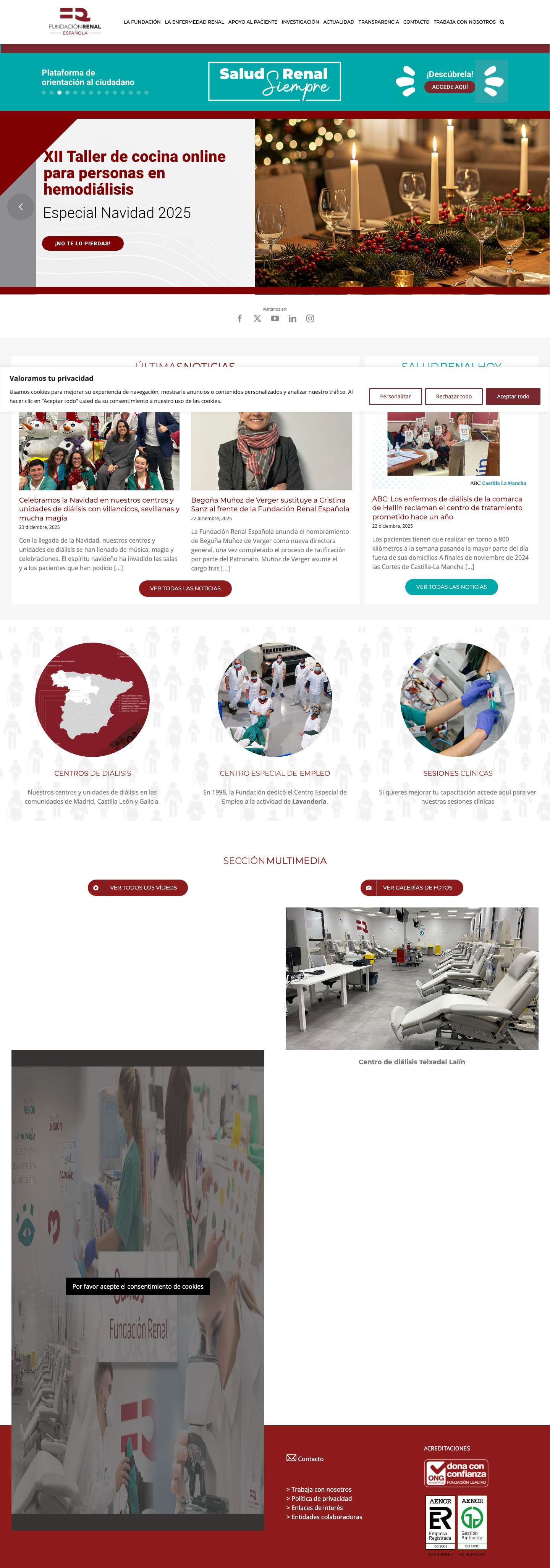 FUNDACIÓN RENAL ESPAÑOLA - Full Screenshot