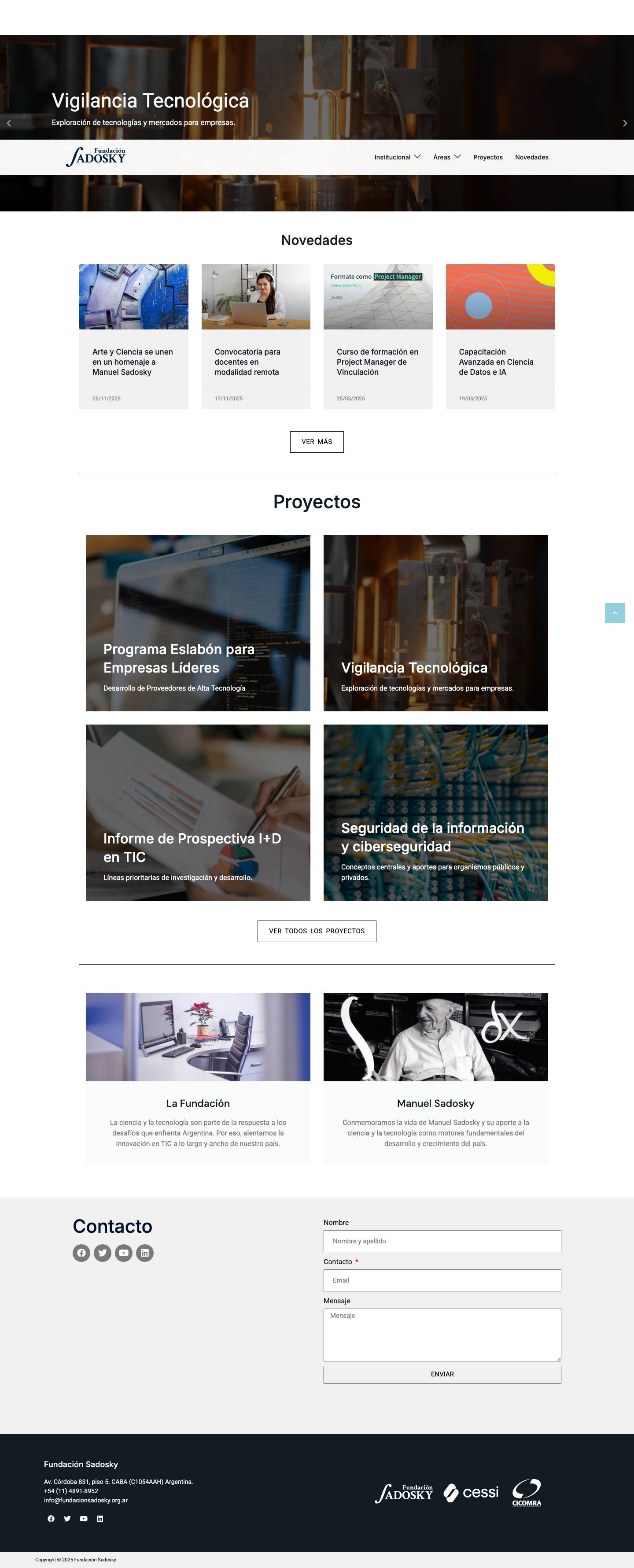 Fundación Sadosky - Full Screenshot