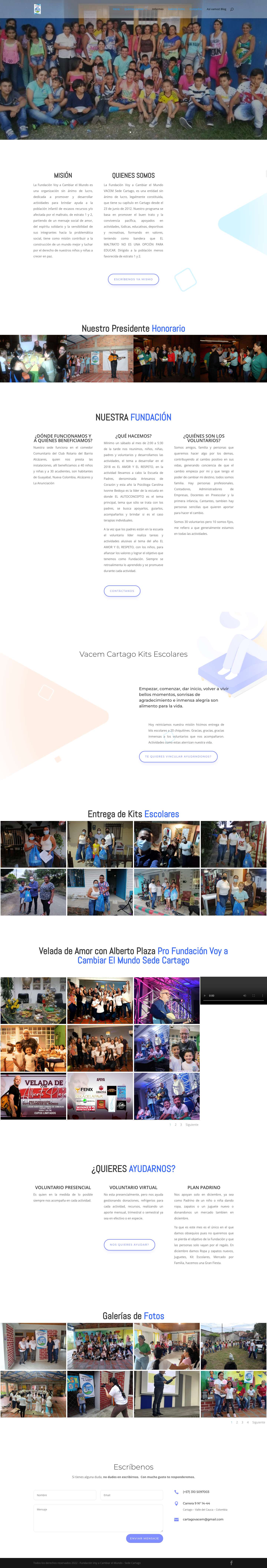 Fundacion Voy a Cambiar el Mundo Sede Cartago | Vacem Sede Cartago - Full Screenshot