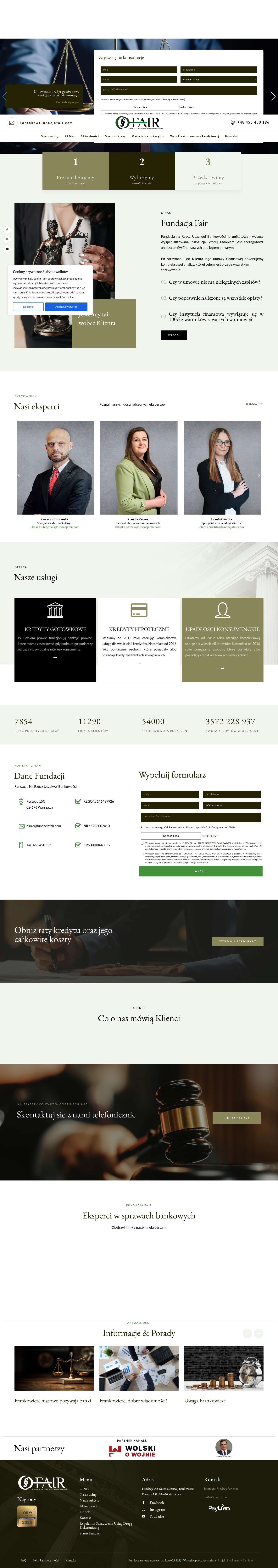 Fundacja Fair | Fundacja na Rzecz Uczciwej Bankowości - Full Screenshot
