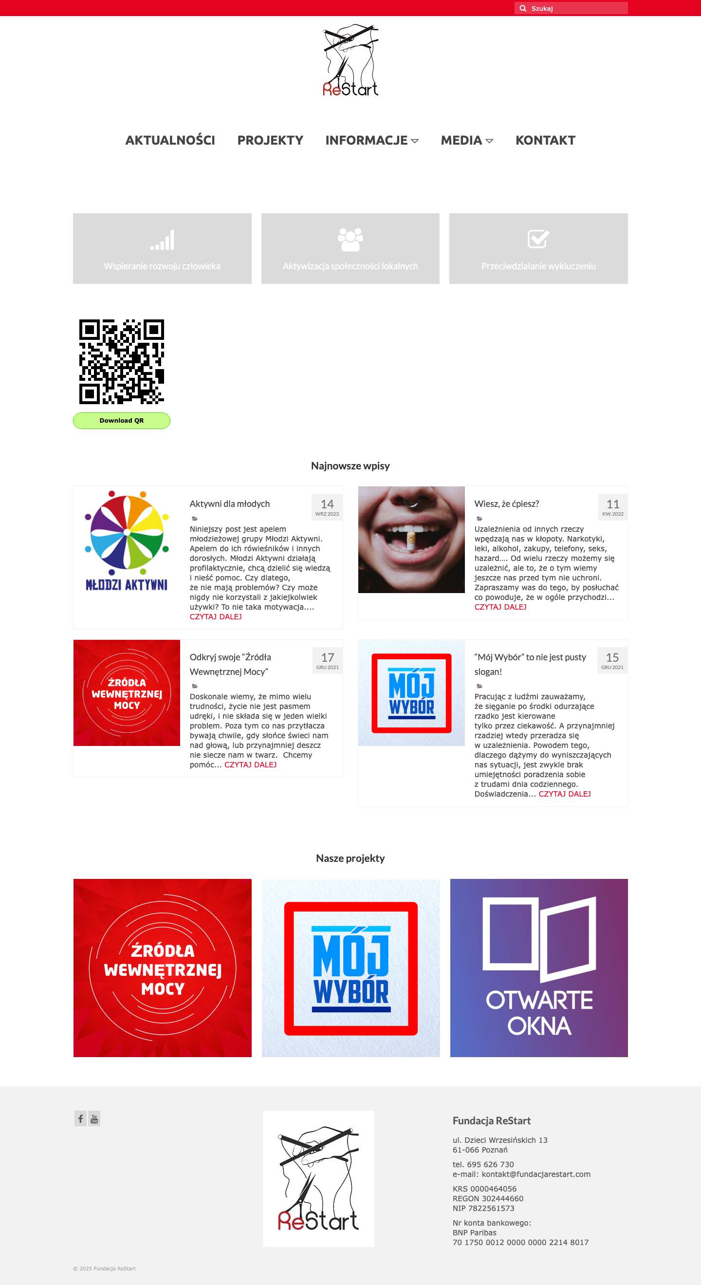 Fundacja ReStart - Full Screenshot