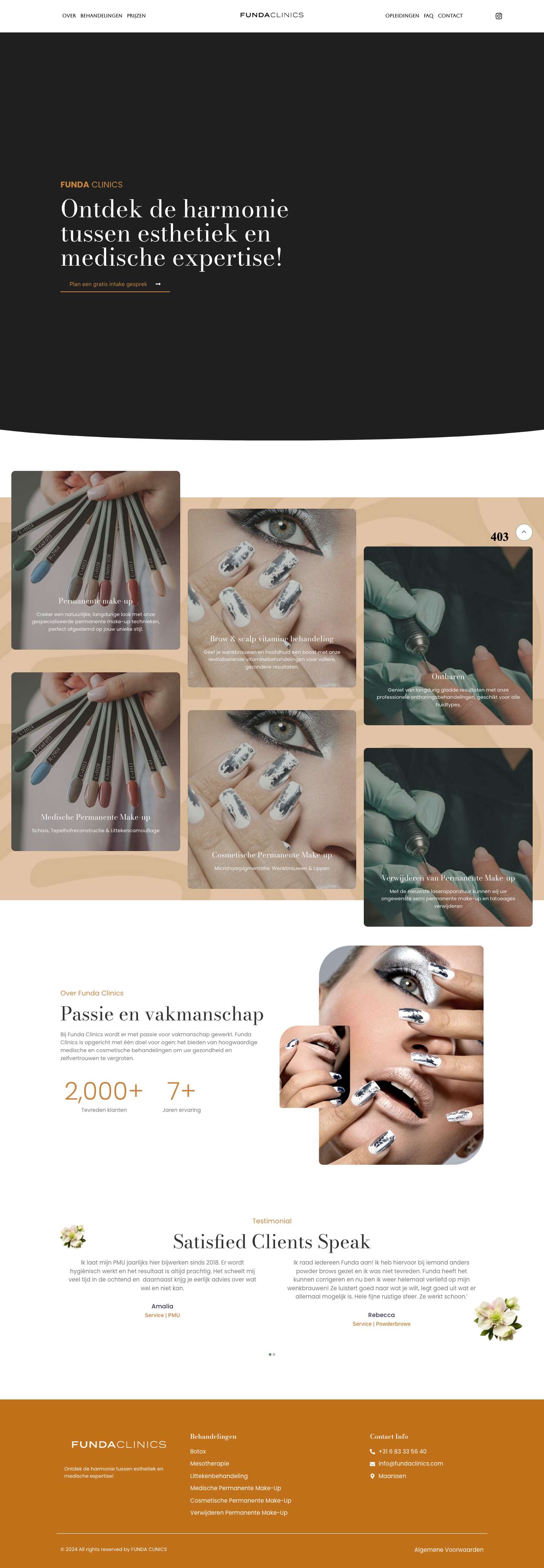 Funda Clinics - Full Screenshot