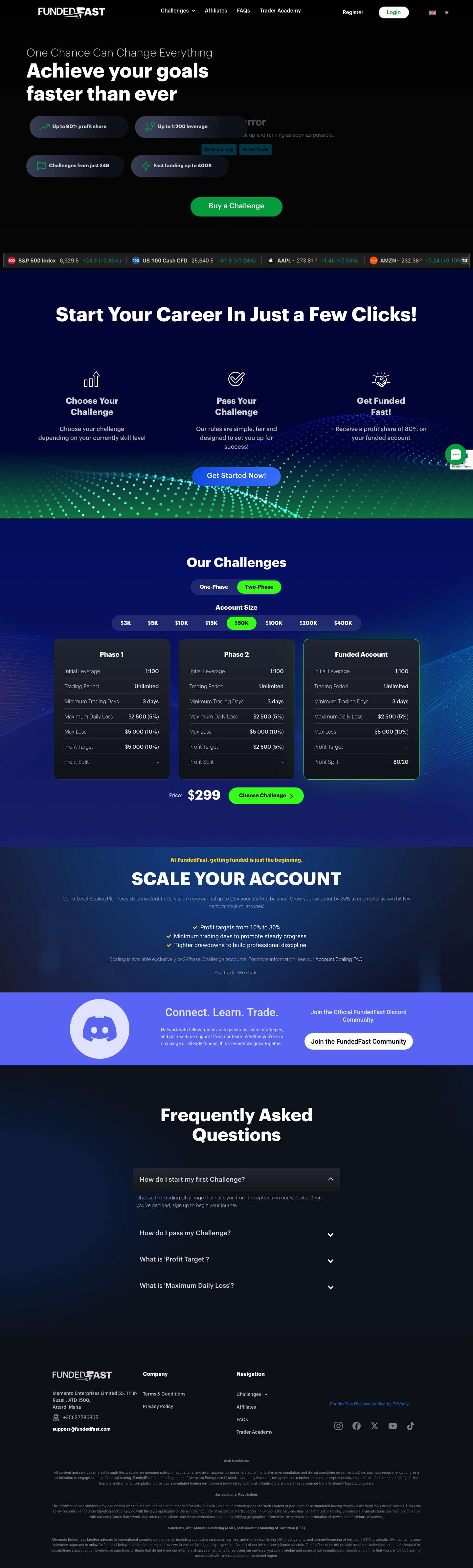 FundedFast – One Chance Can Change Everything - Full Screenshot