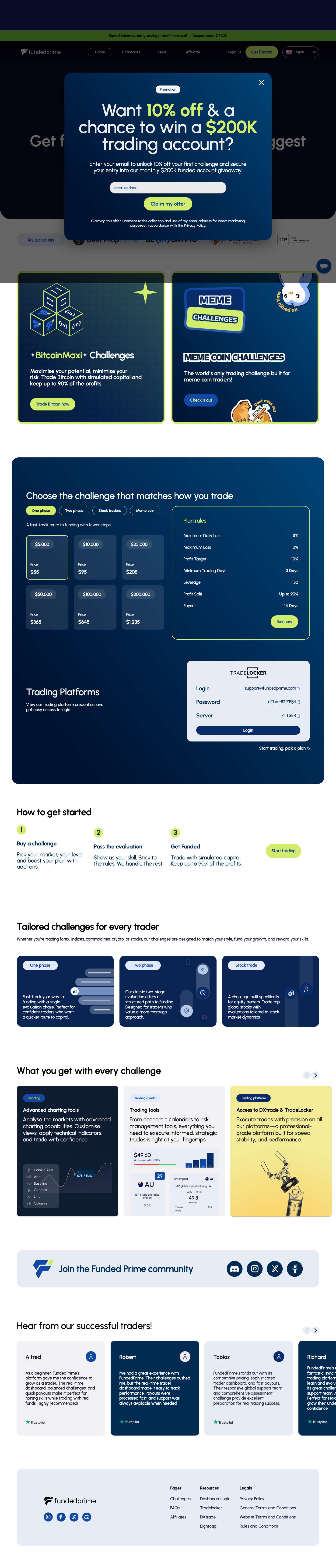 Home - fundedprime - Full Screenshot