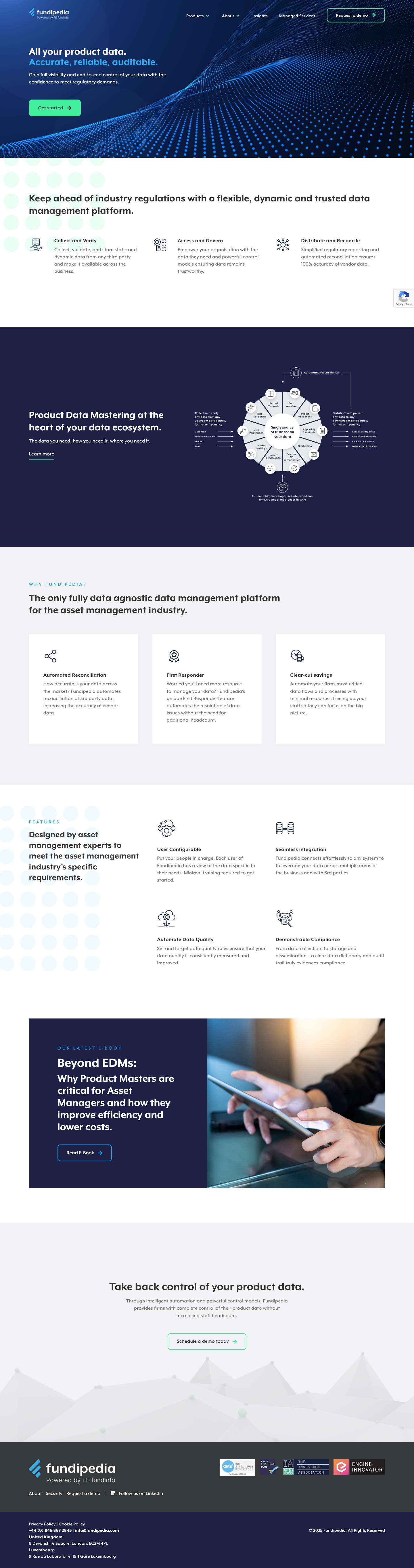 Home - Fund Data Management System | Fundipedia - Full Screenshot