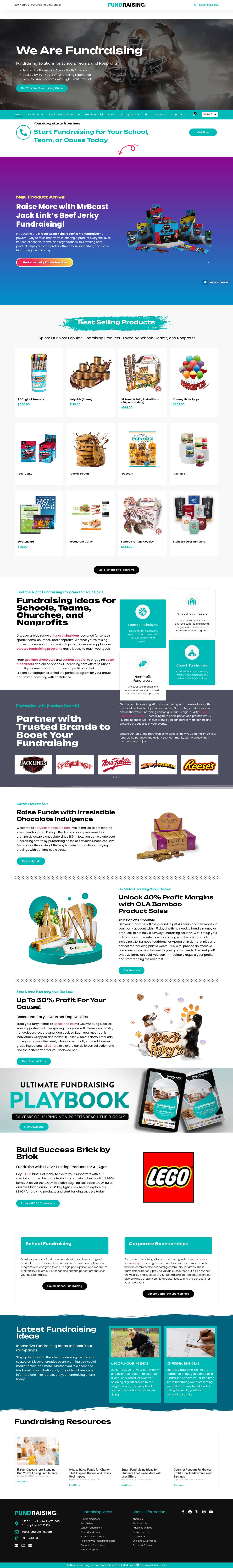 Fundraising.com - Fundraising ideas and products to raise money - Full Screenshot