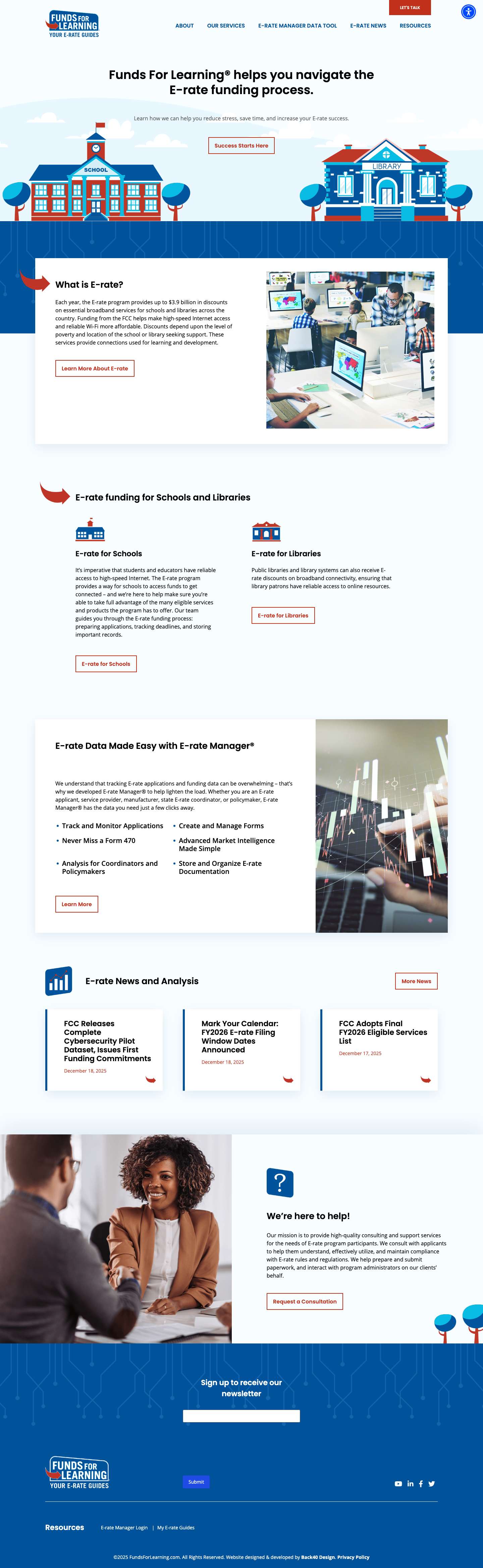 FundsForLearning.com – Your E-rate Guides - Full Screenshot