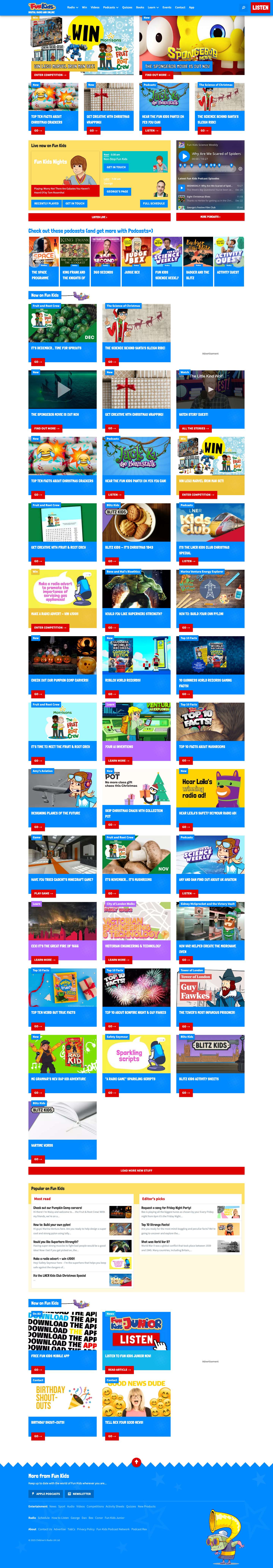 Fun Kids - the UK's children's radio station - - Full Screenshot