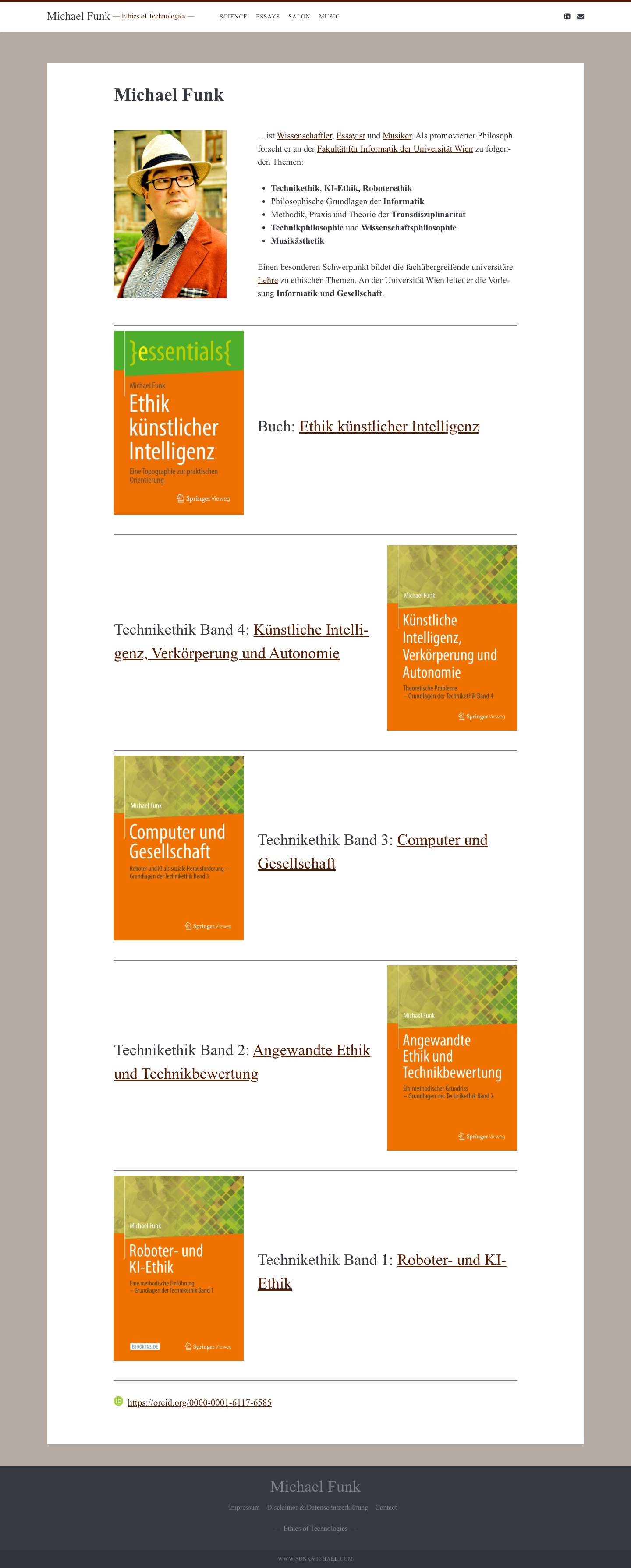 Michael Funk – — Ethics of Technologies — - Full Screenshot