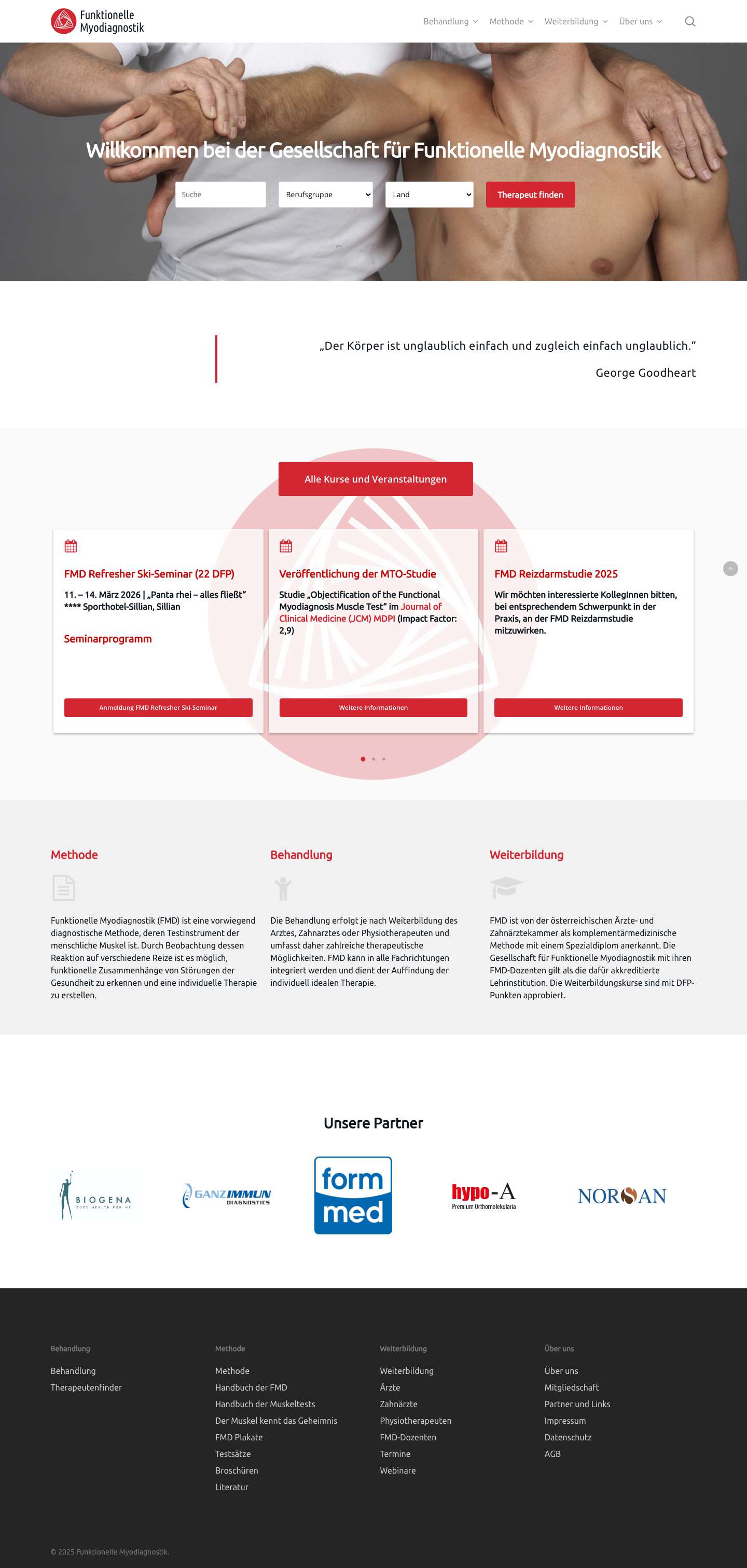 Home - Funktionelle Myodiagnostik - Full Screenshot