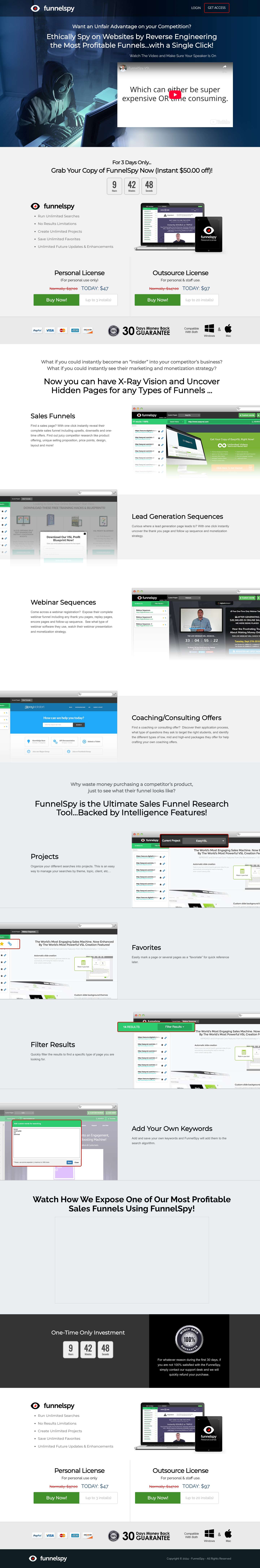 FunnelSpy | Reverse Engineer Profitable Funnels — FunnelSpy - Full Screenshot