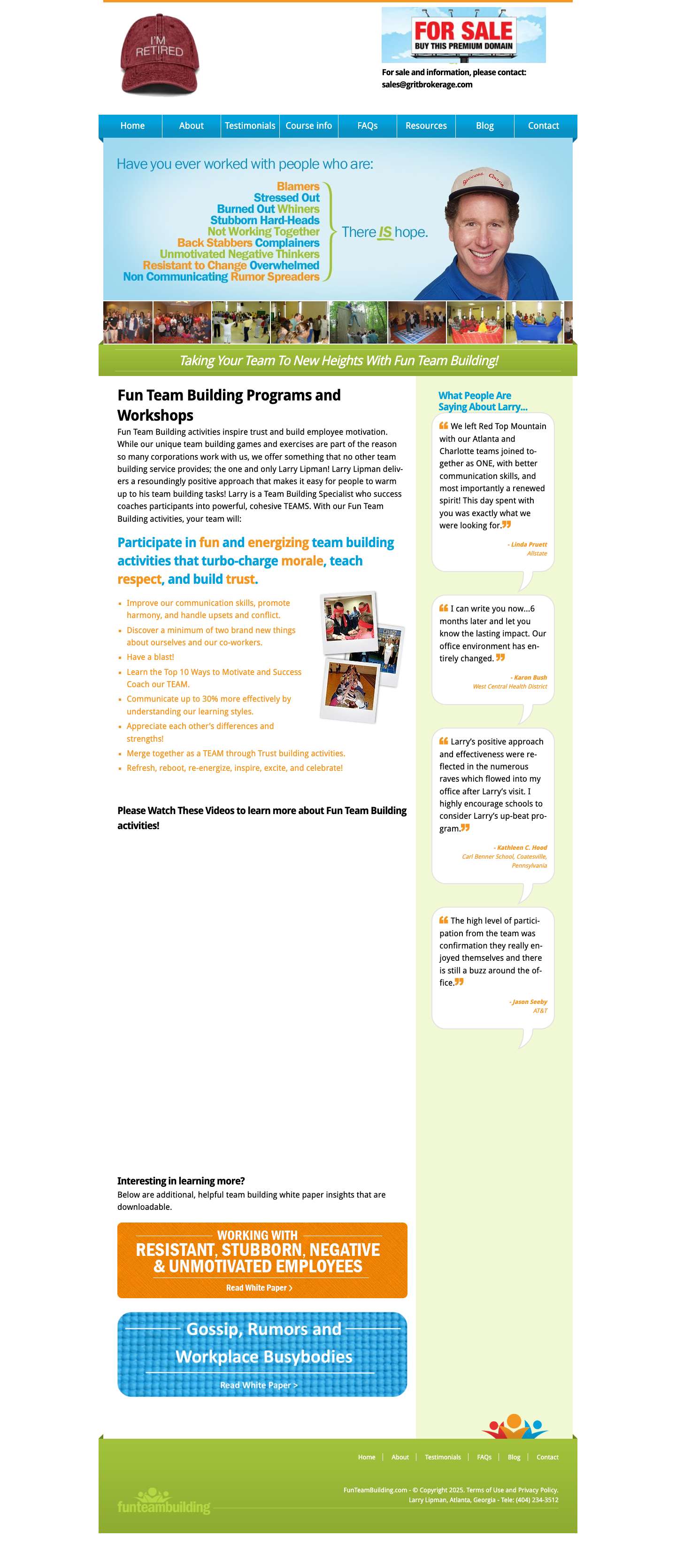 Fun Team Building Programs and Workshops in Atlanta, GA - Full Screenshot