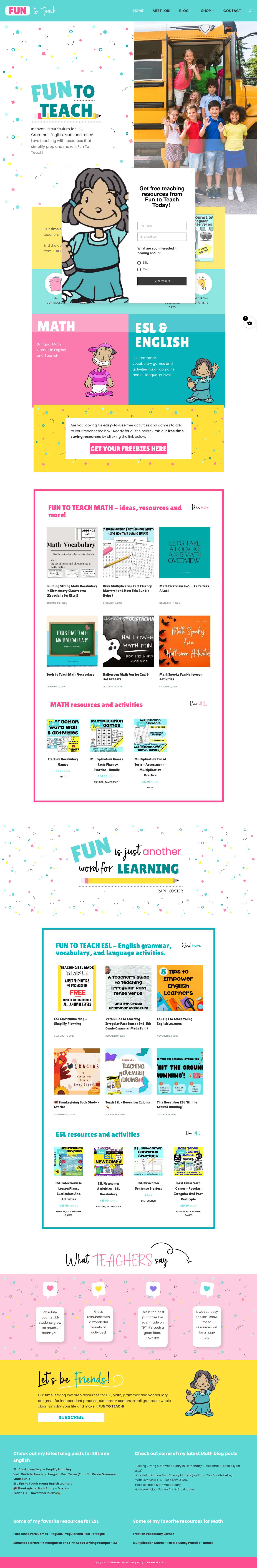 Home - Fun to Teach - Full Screenshot