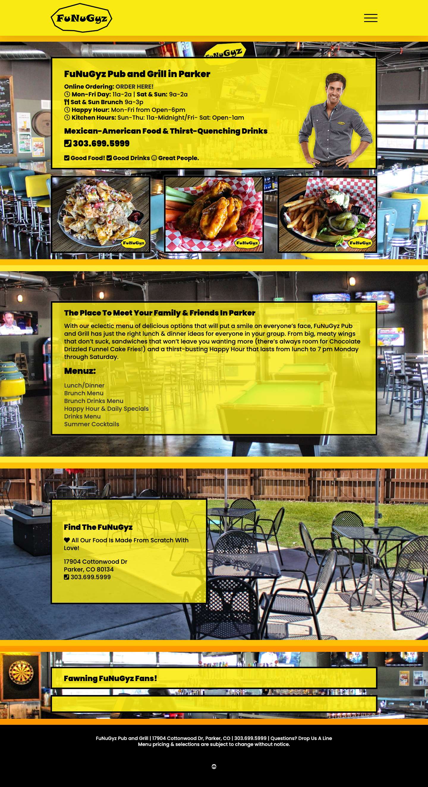 FuNuGyz | Mexican-American Food & Thirst-Quenching Drinks - Full Screenshot