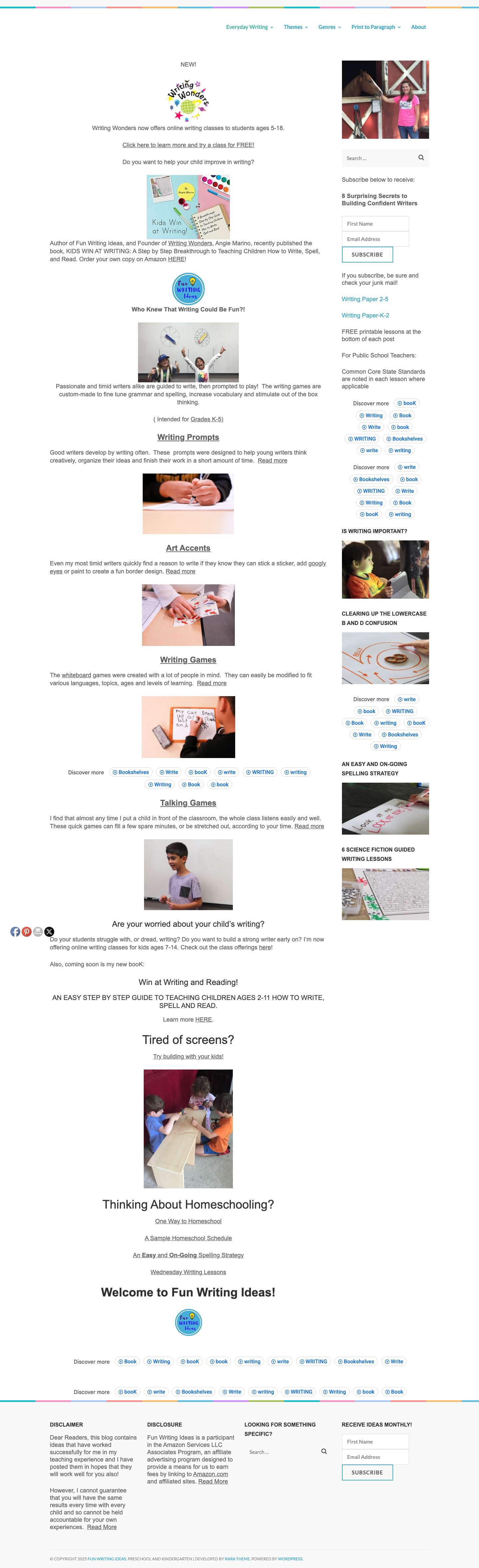 Fun Writing Ideas for Kids-Building Confidence in Young Writers - Full Screenshot