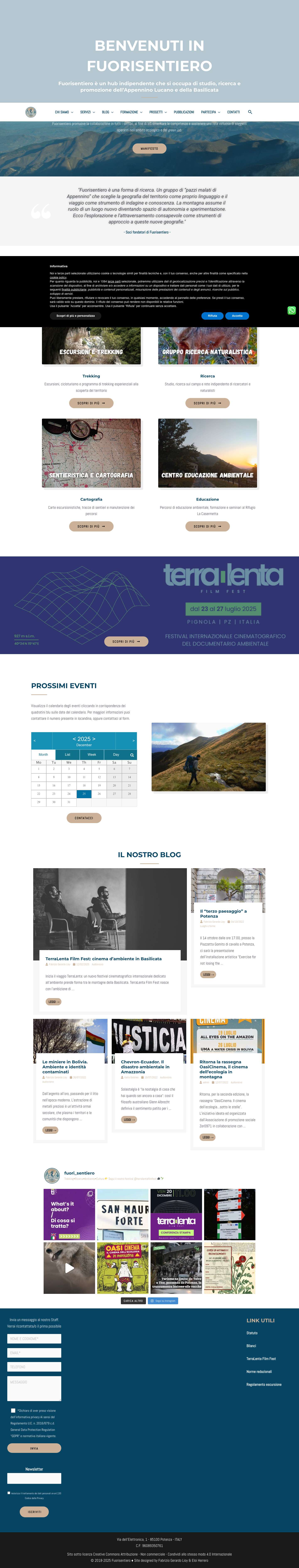 Home | Fuorisentiero - Full Screenshot