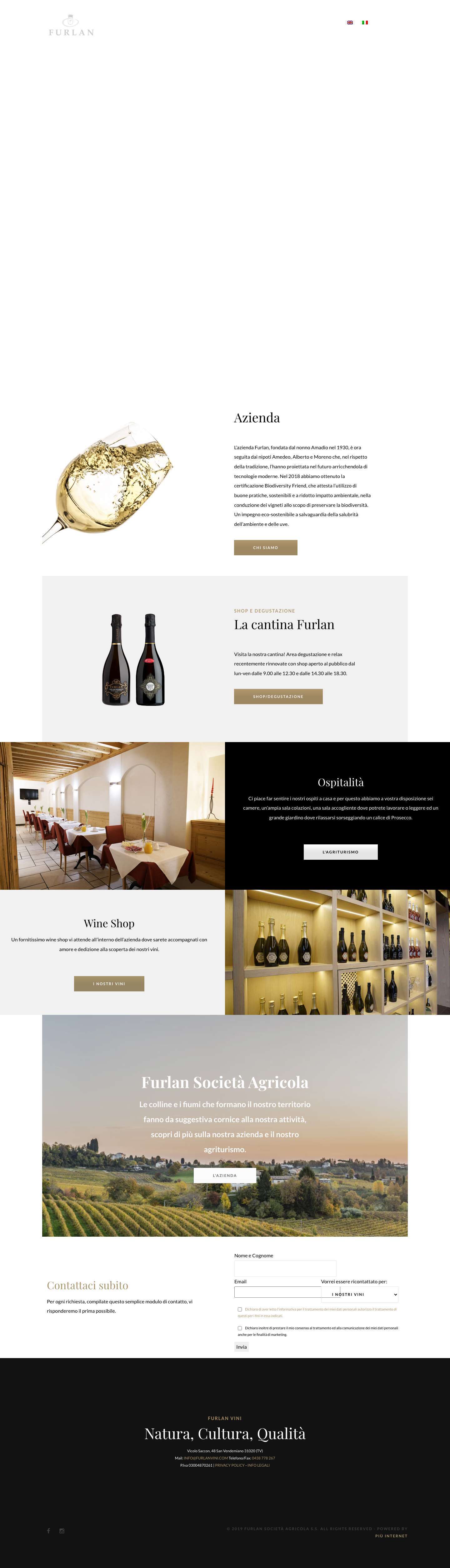 Azienda vinicola italiana - Furlan Vini - Full Screenshot