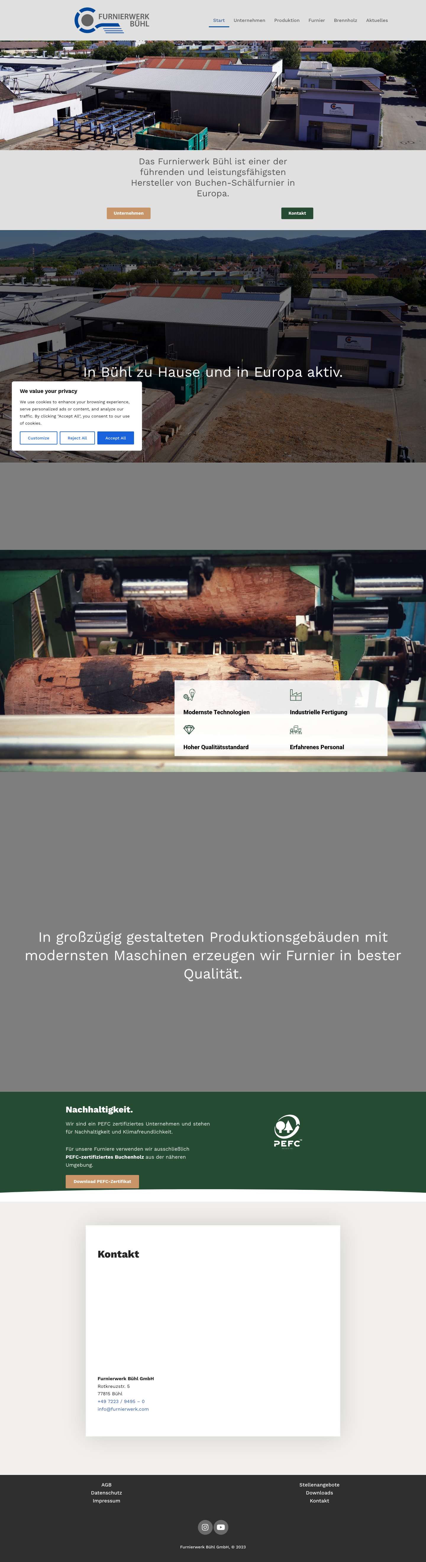 Furnierwerk Bühl - Full Screenshot